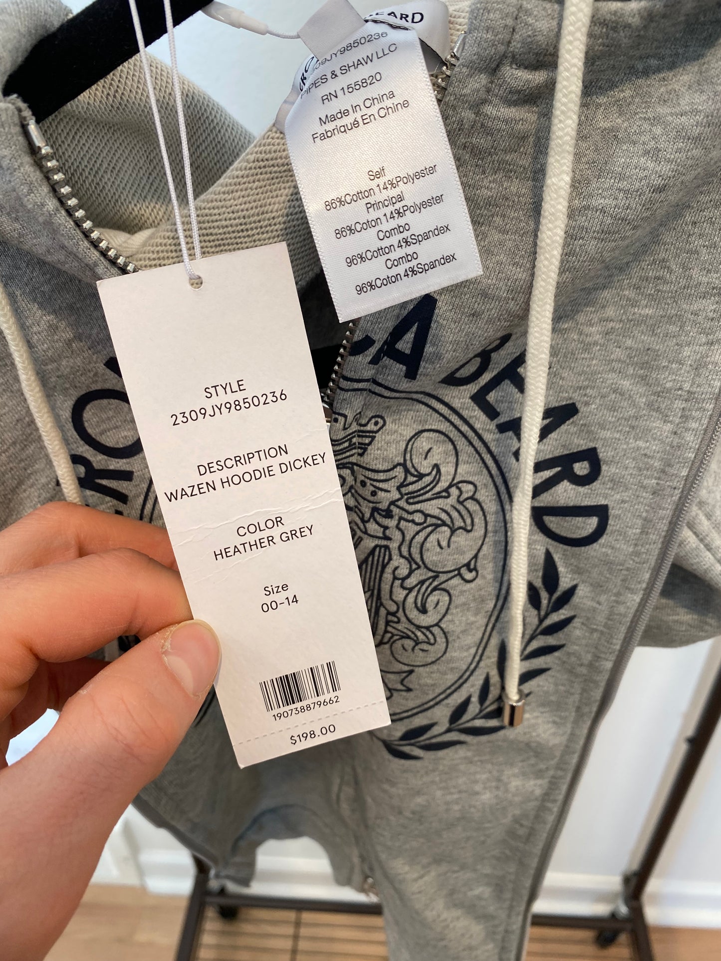 Veronica Beard Wazen Hoodie Dickey size 00-14