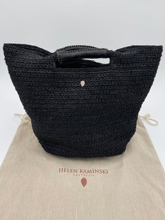 Helen Kaminski Black Straw Tote