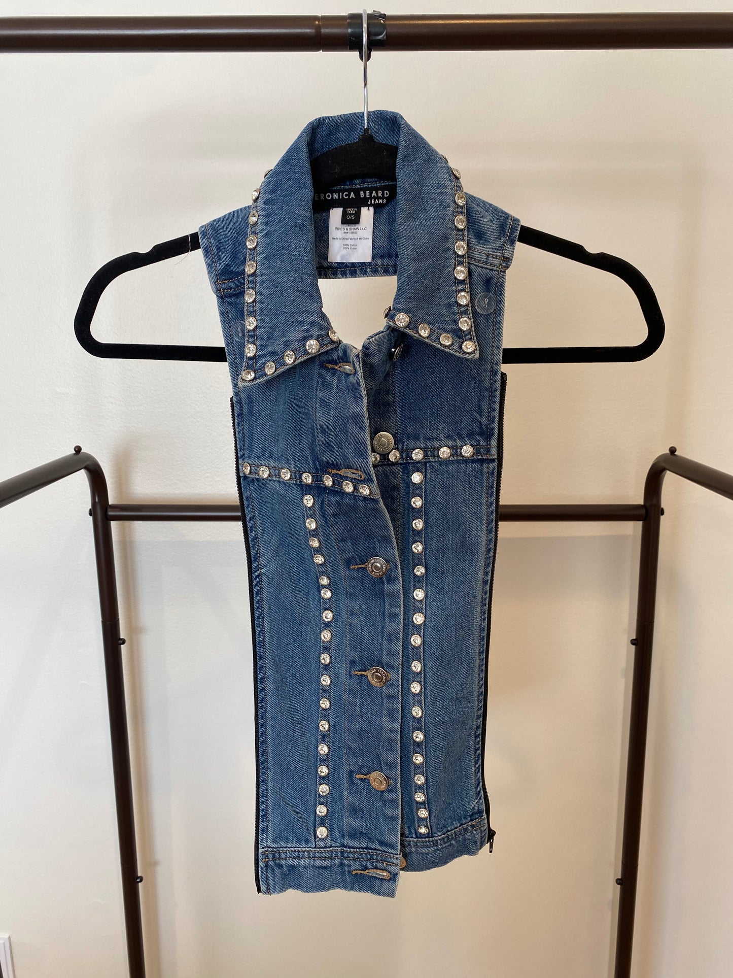 Veronica Beard Studded Denim Dickey size 00-14