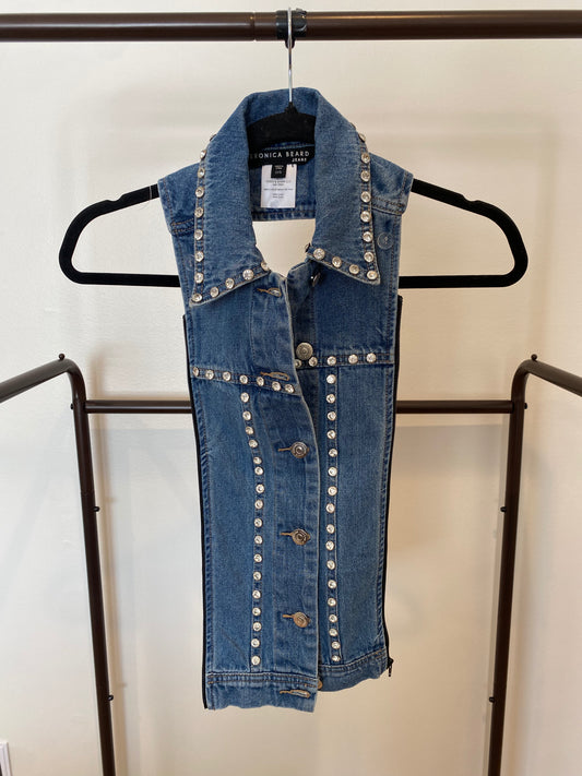 Veronica Beard Studded Denim Dickey size 00-14