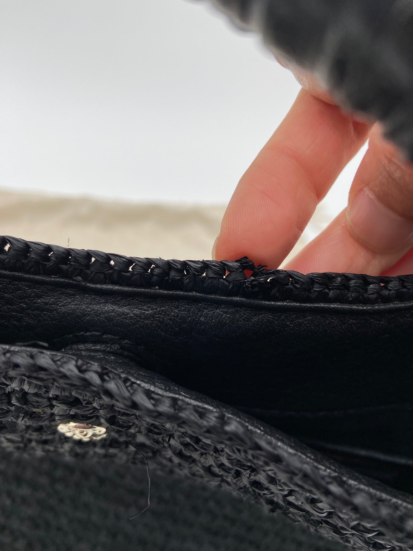 Helen Kaminski Black Straw Tote