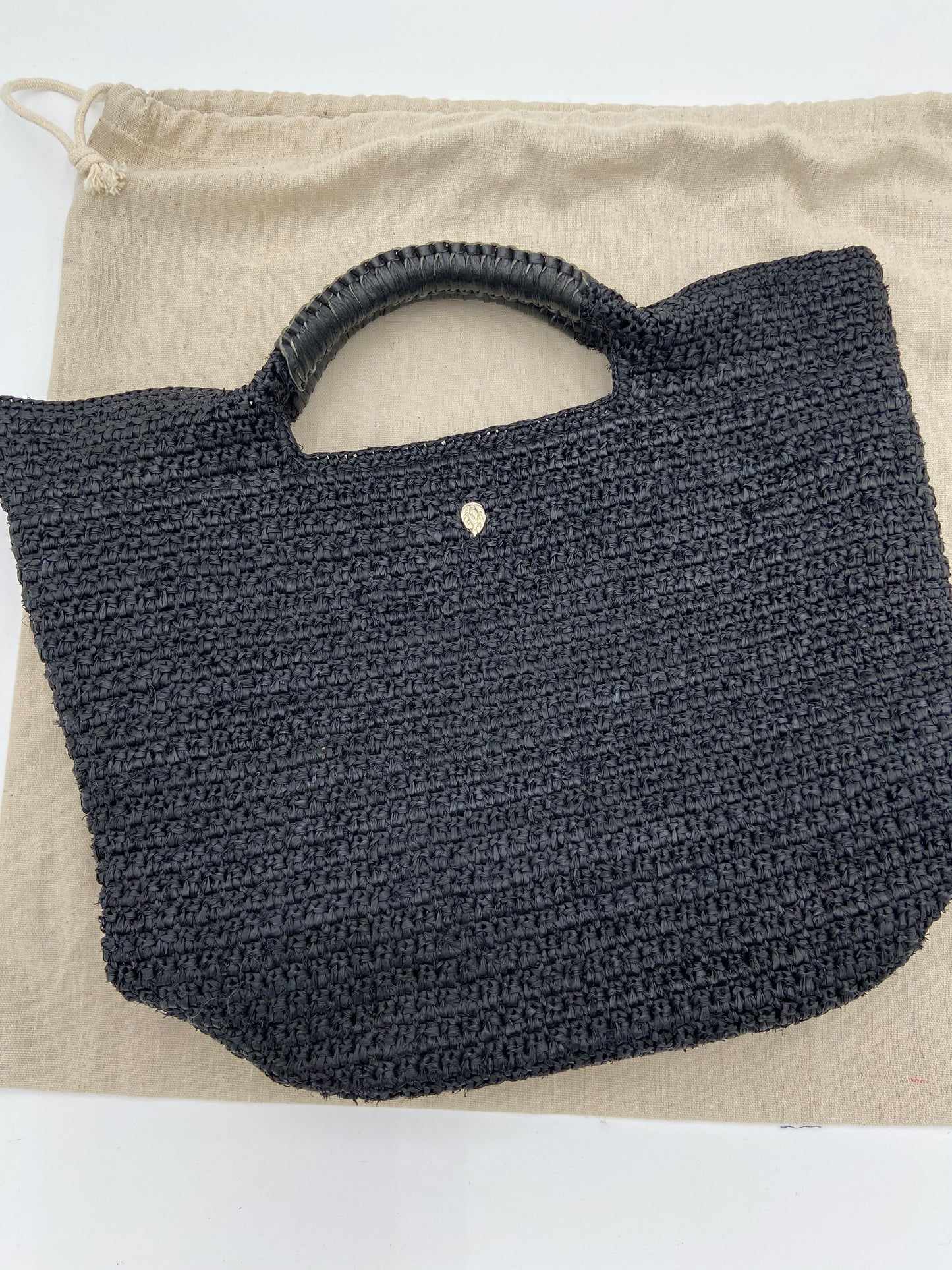 Helen Kaminski Black Straw Tote