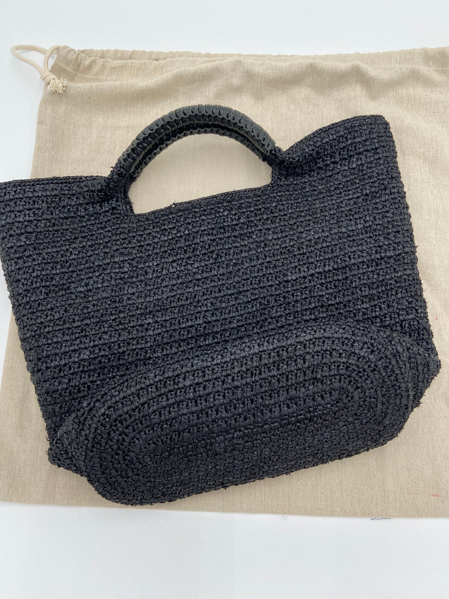 Helen Kaminski Black Straw Tote