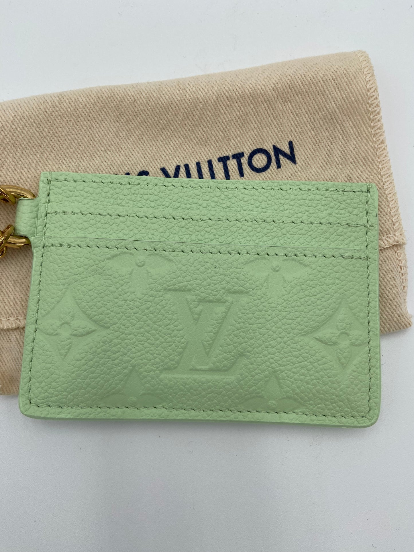 Louis Vuitton Charms Card Holder in Spring Green