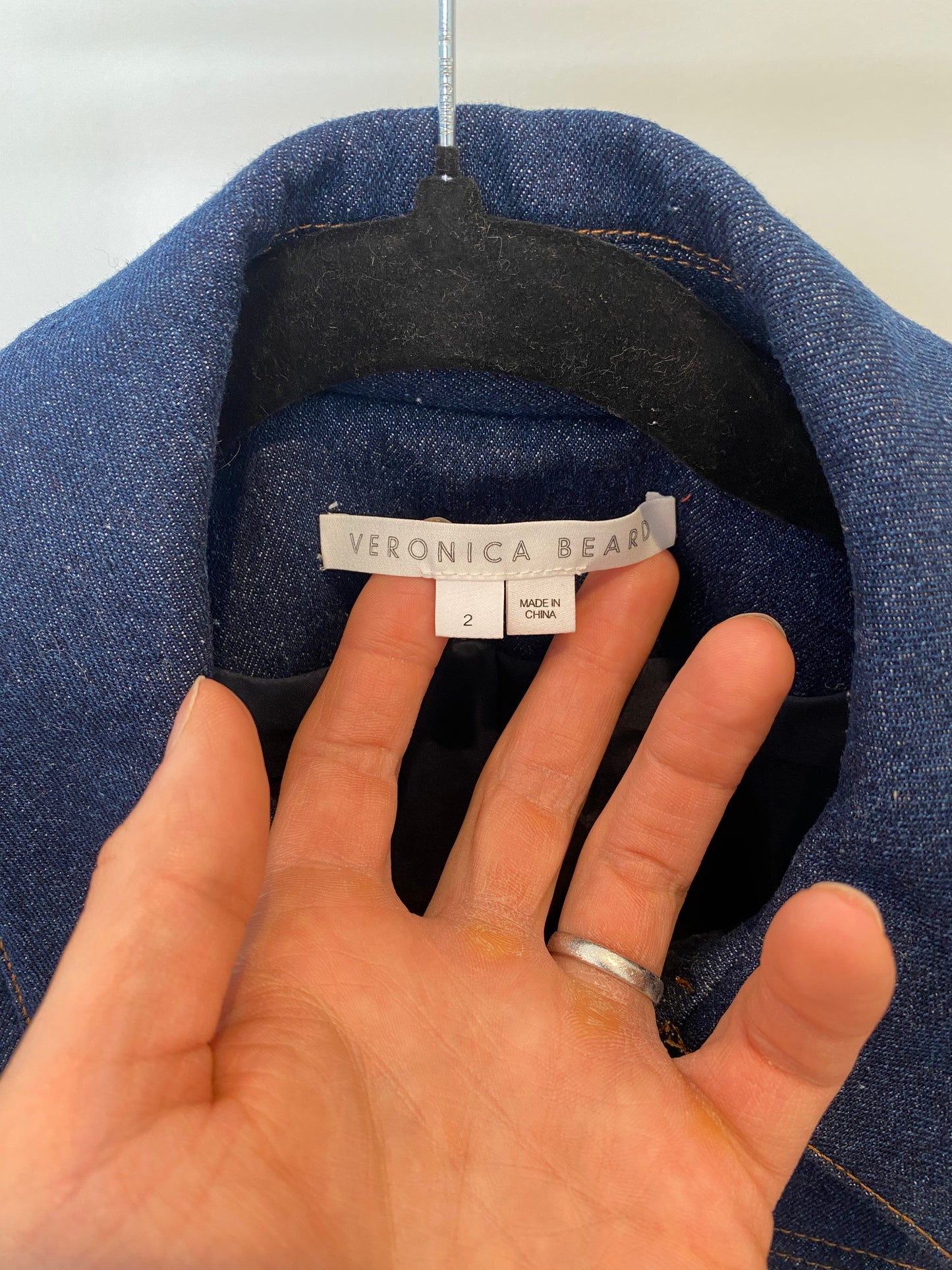 Veronica Beard Santo Denim and Tweed Jacket size 2