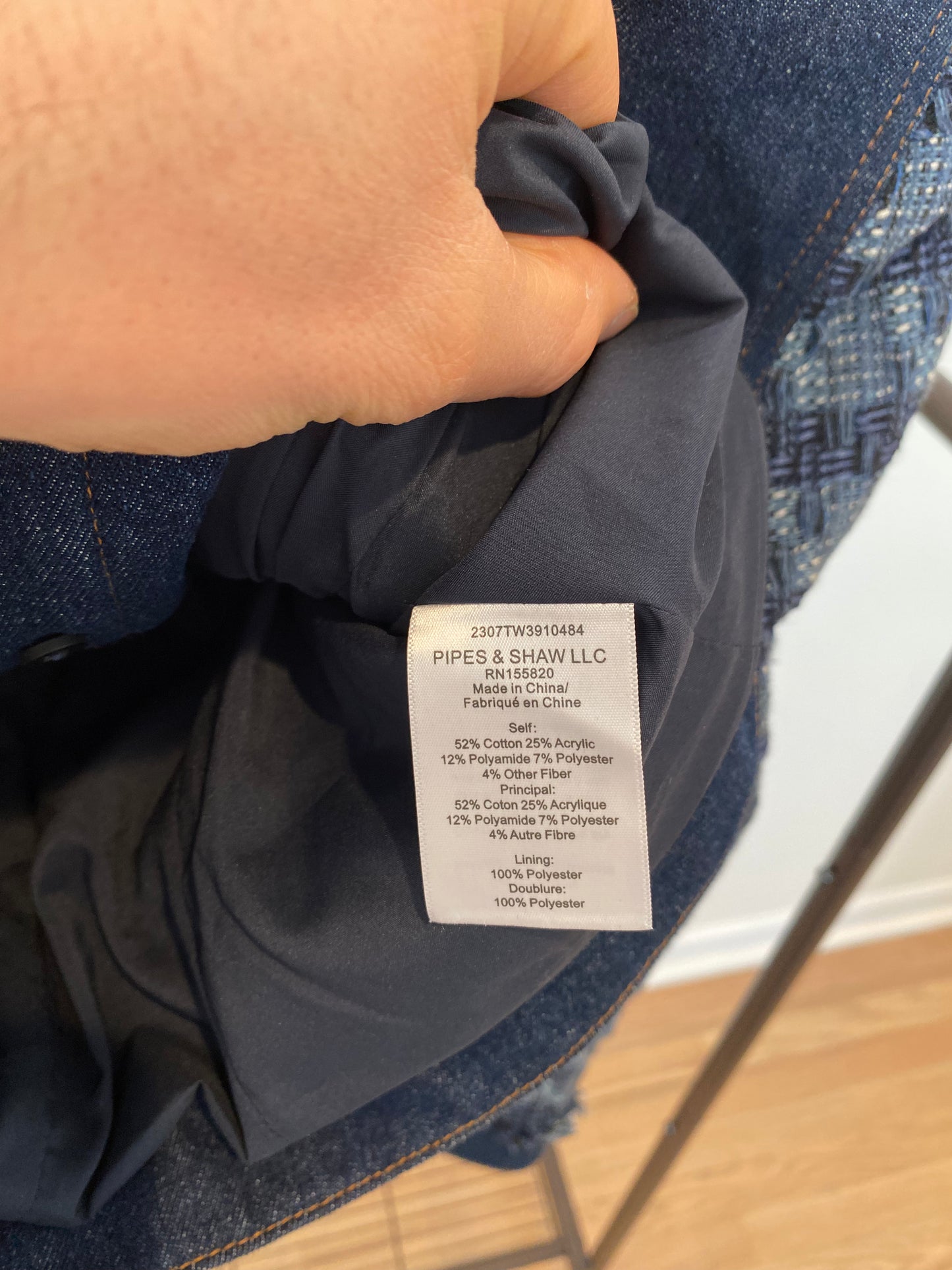 Veronica Beard Santo Denim and Tweed Jacket size 2