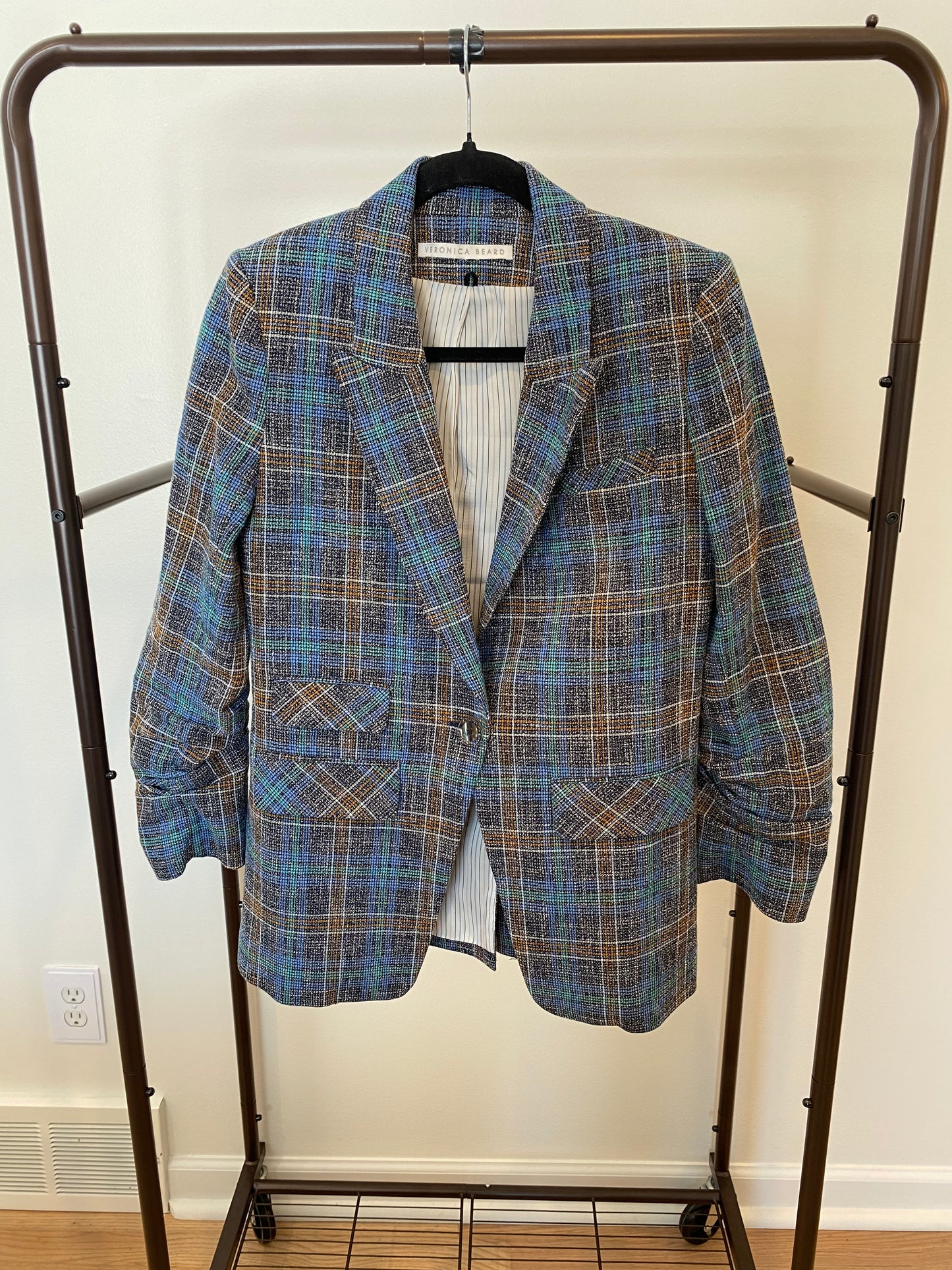 Veronica Beard Martel Plaid Suit Set Blazer and Pants Set size 4