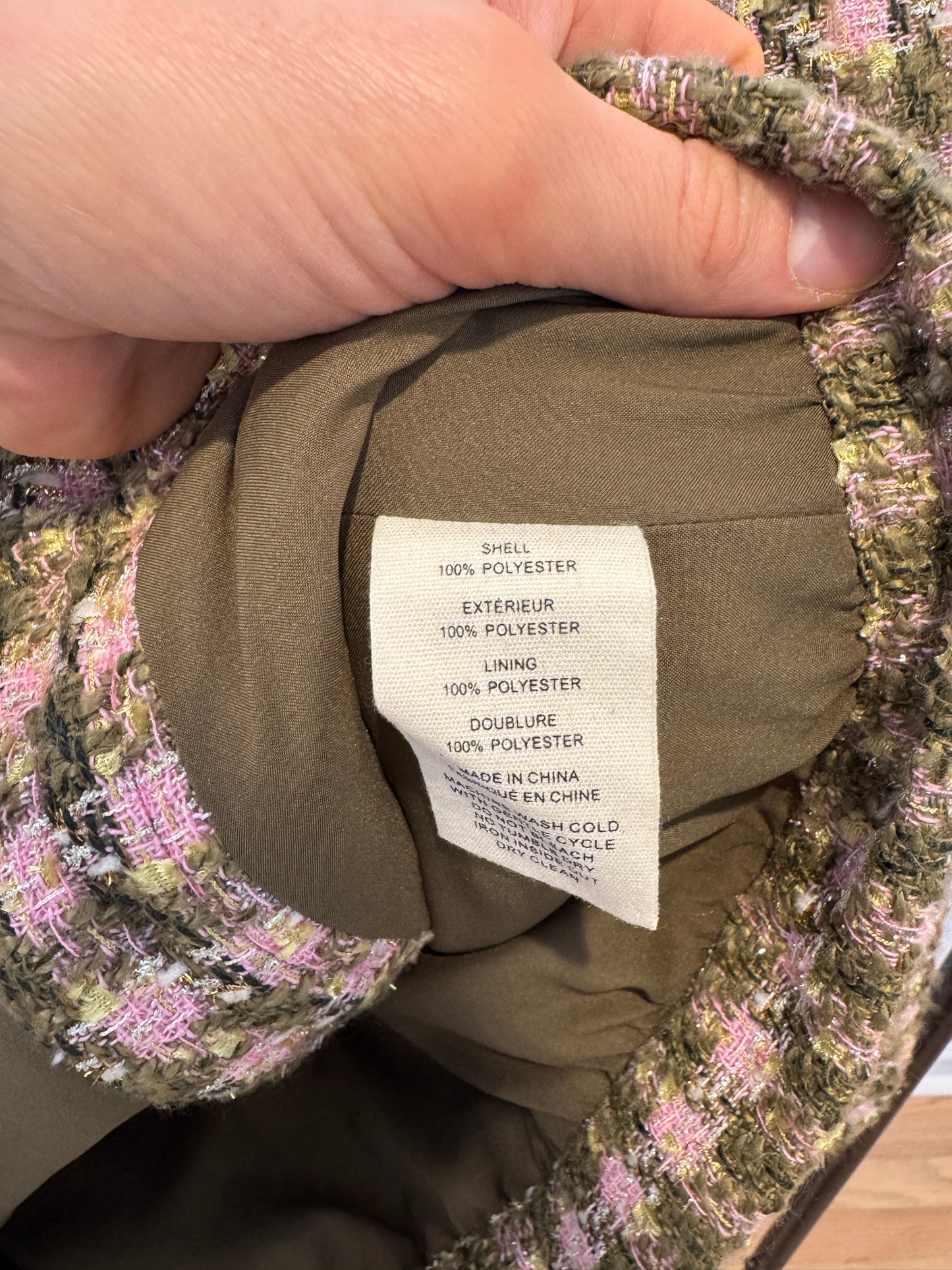 L'Agence Bridges Tweed Cropped Jacket size 0