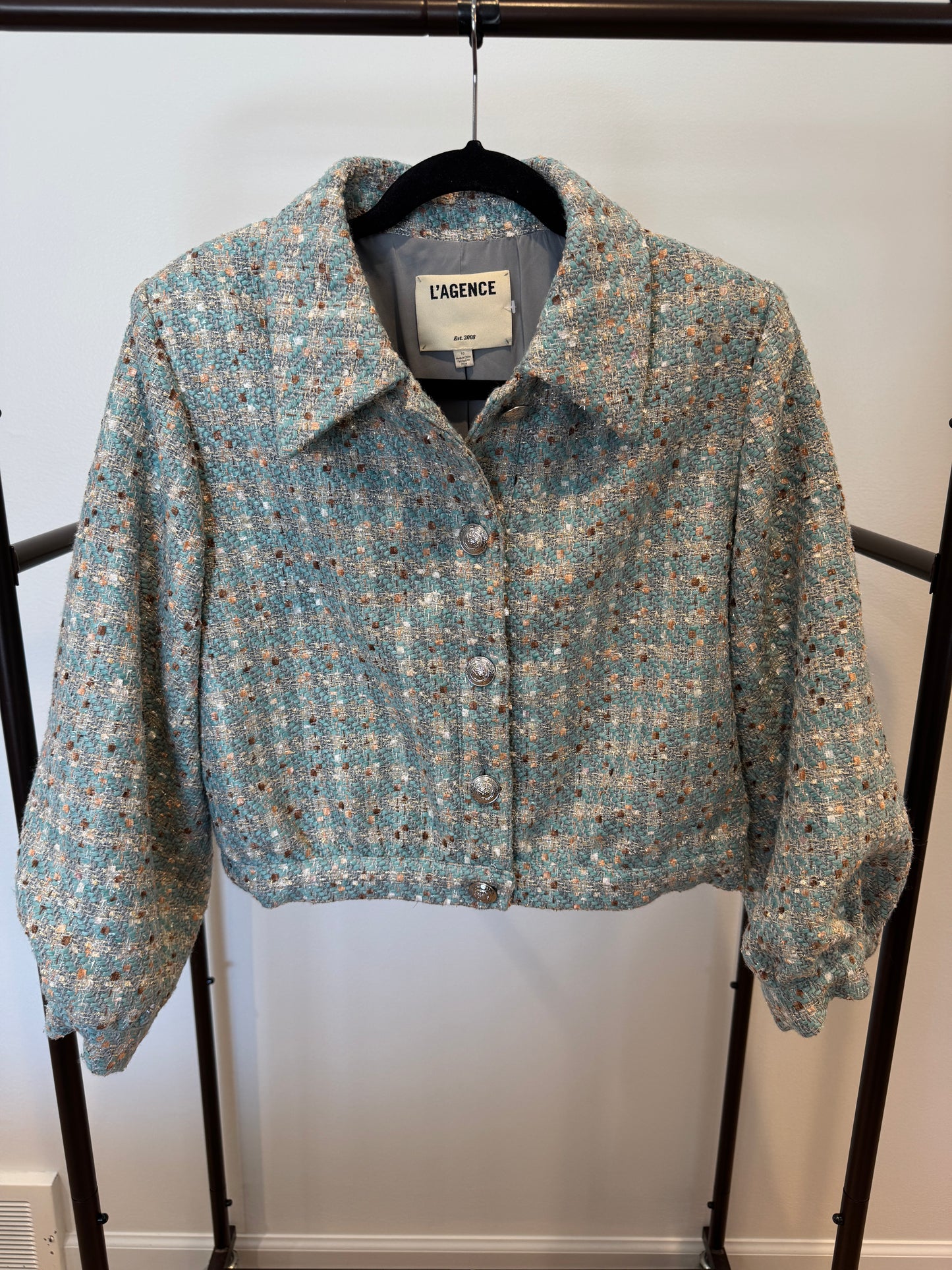 L'Agence Bridges Tweed Jacket size 10