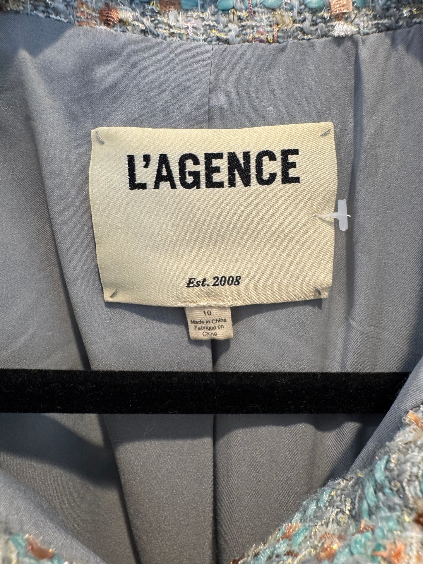 L'Agence Bridges Tweed Jacket size 10