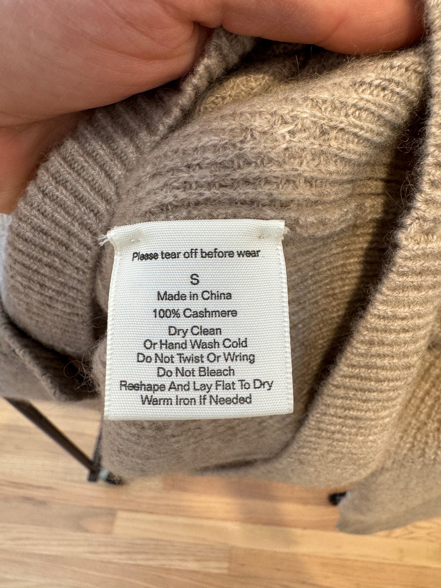 White and Warren Waffle Cashmere Cardigan size S