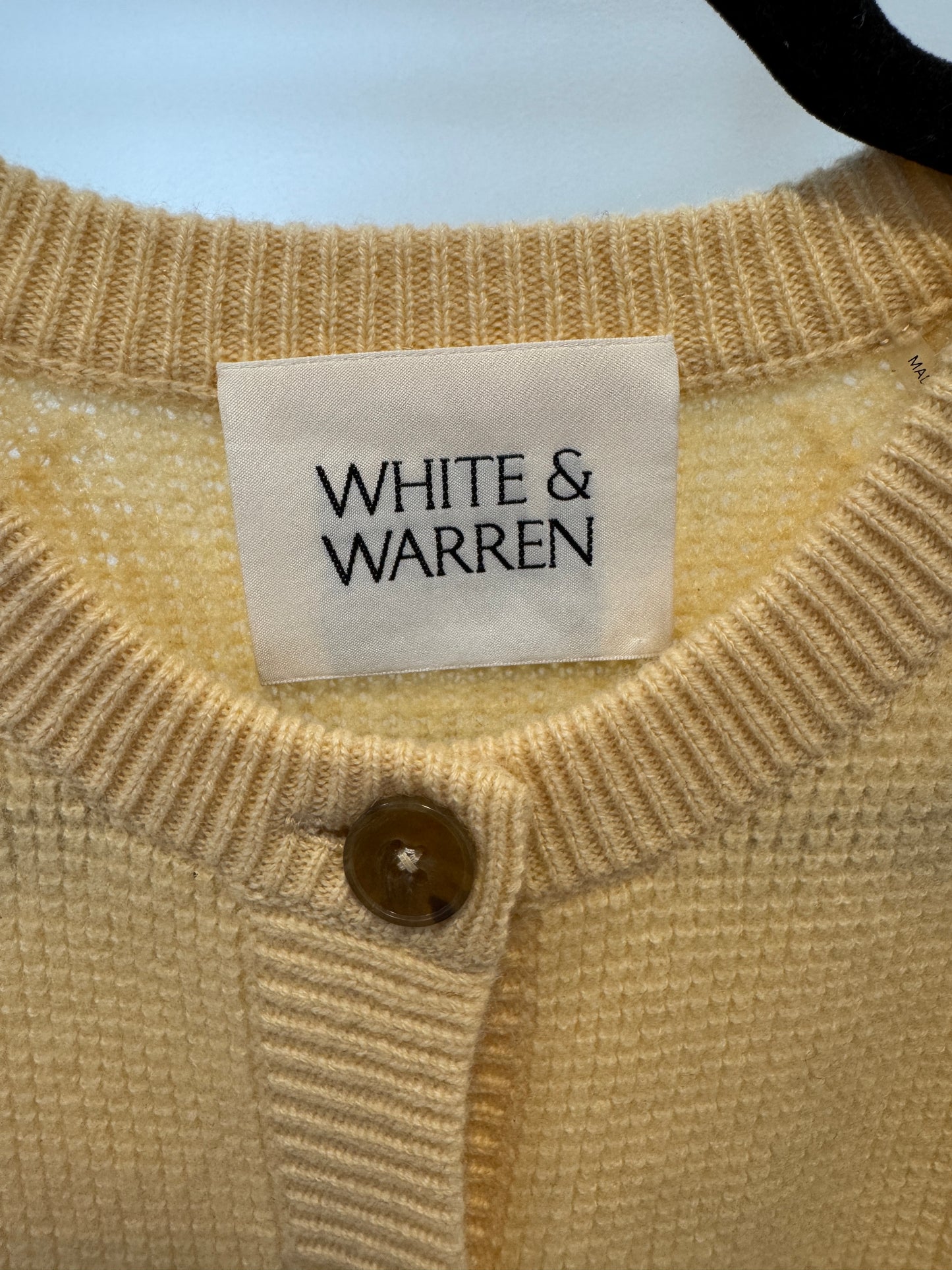 White and Warren Waffle Cashmere Cardigan size S