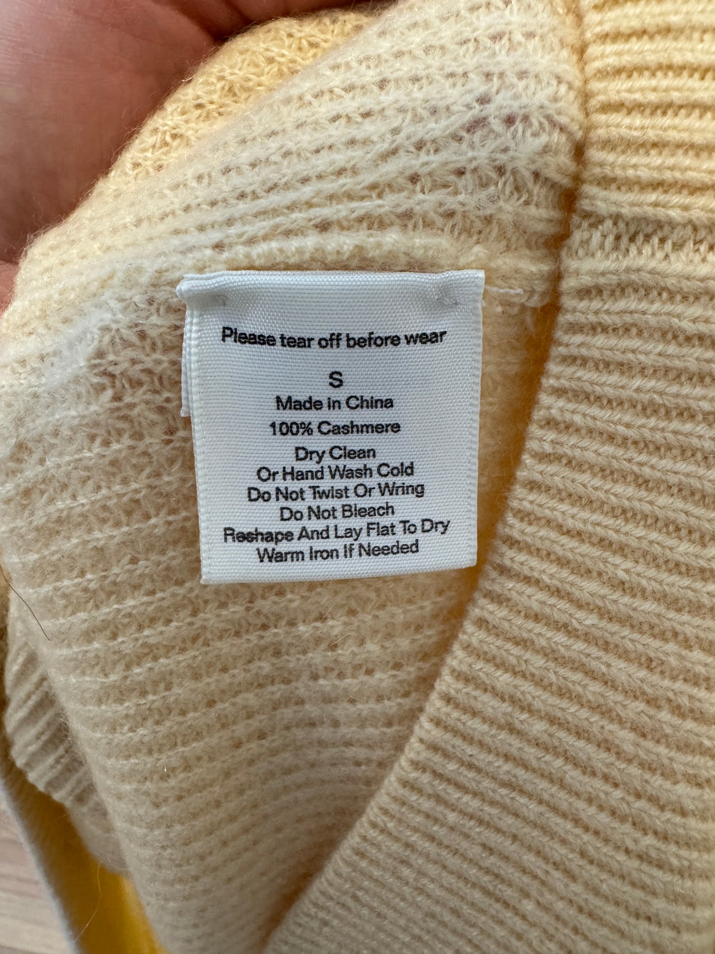 White and Warren Waffle Cashmere Cardigan size S