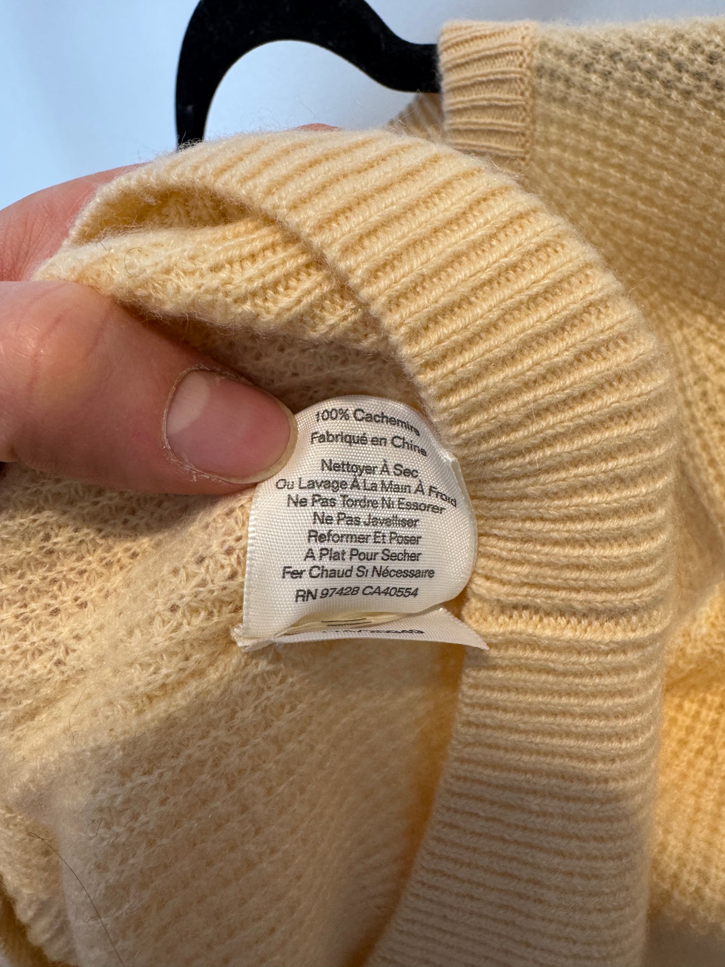 White and Warren Waffle Cashmere Cardigan size S