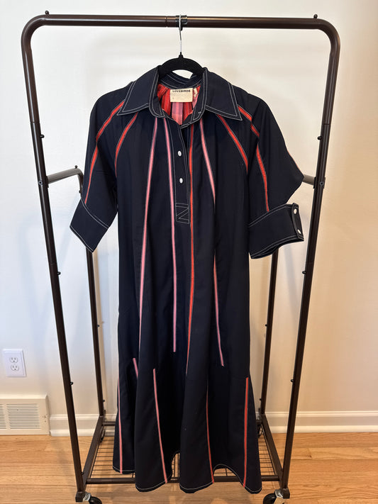 Lovebirds Navy Blue Collared Dress size S