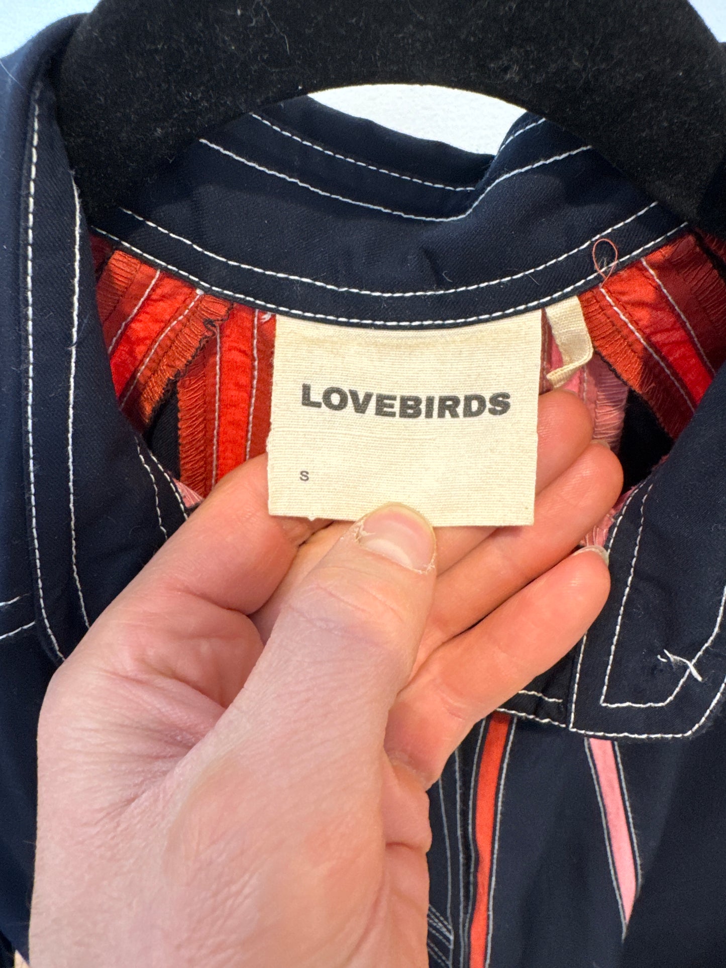 Lovebirds Navy Blue Collared Dress size S