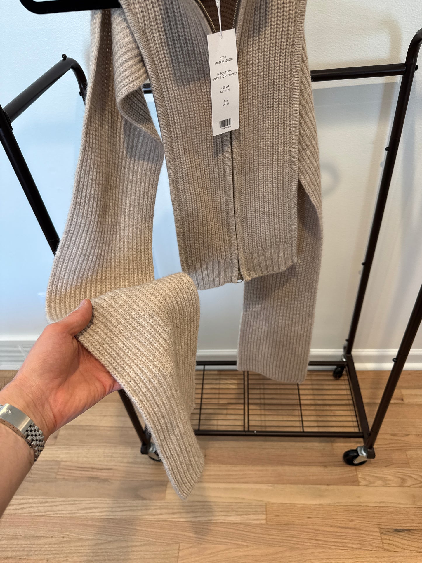 Veronica Beard Dorsey Cashmere Scarf Dickey size 00-14