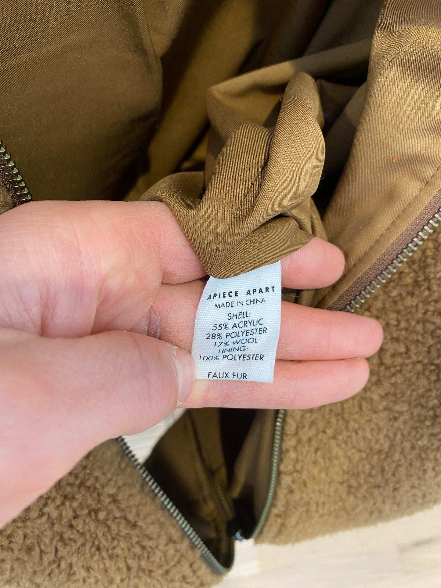 Apiece Apart Amager Sherpa Bomber size M