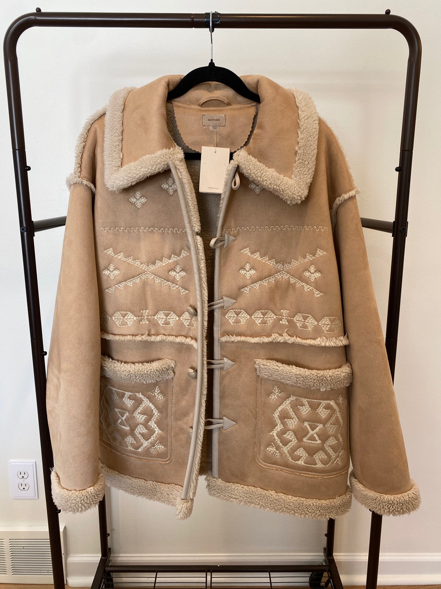 Mother The Toasty Faux Suede Jacket size L