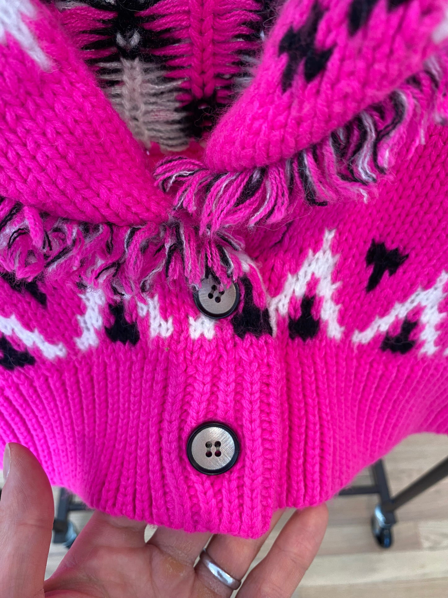 Saylor Aubrie Cardigan Bright Pink size XS