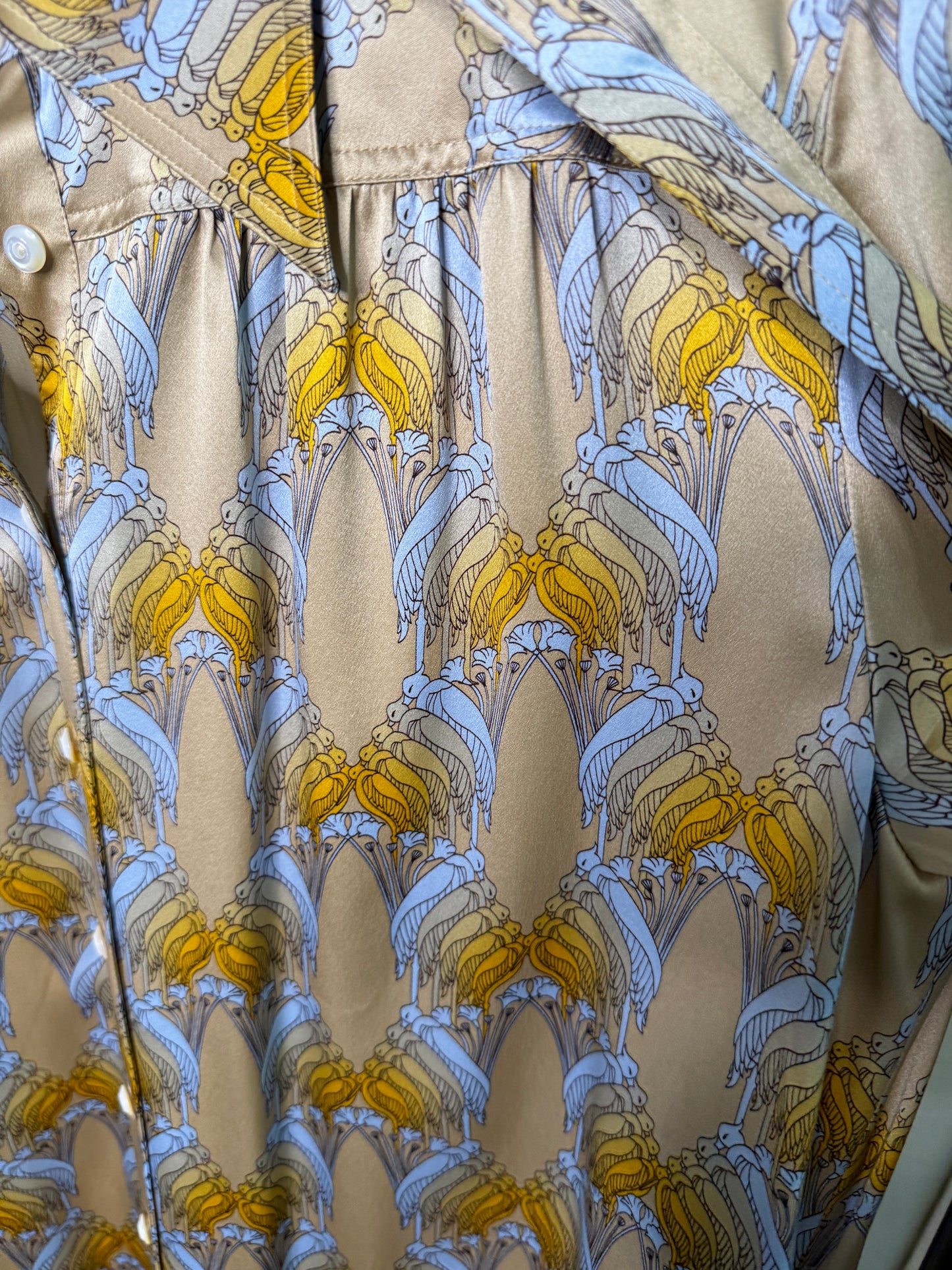 Tory Burch Silk Satin Printed Dress size 10