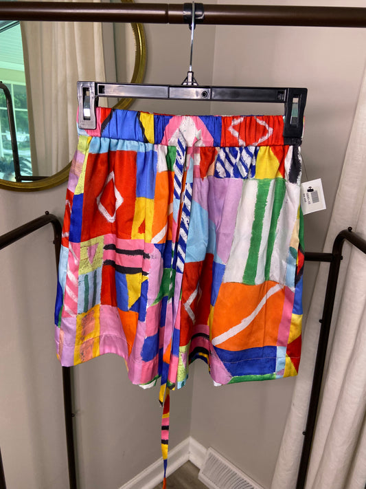 Staud Hart Printed Satin Shorts size 2