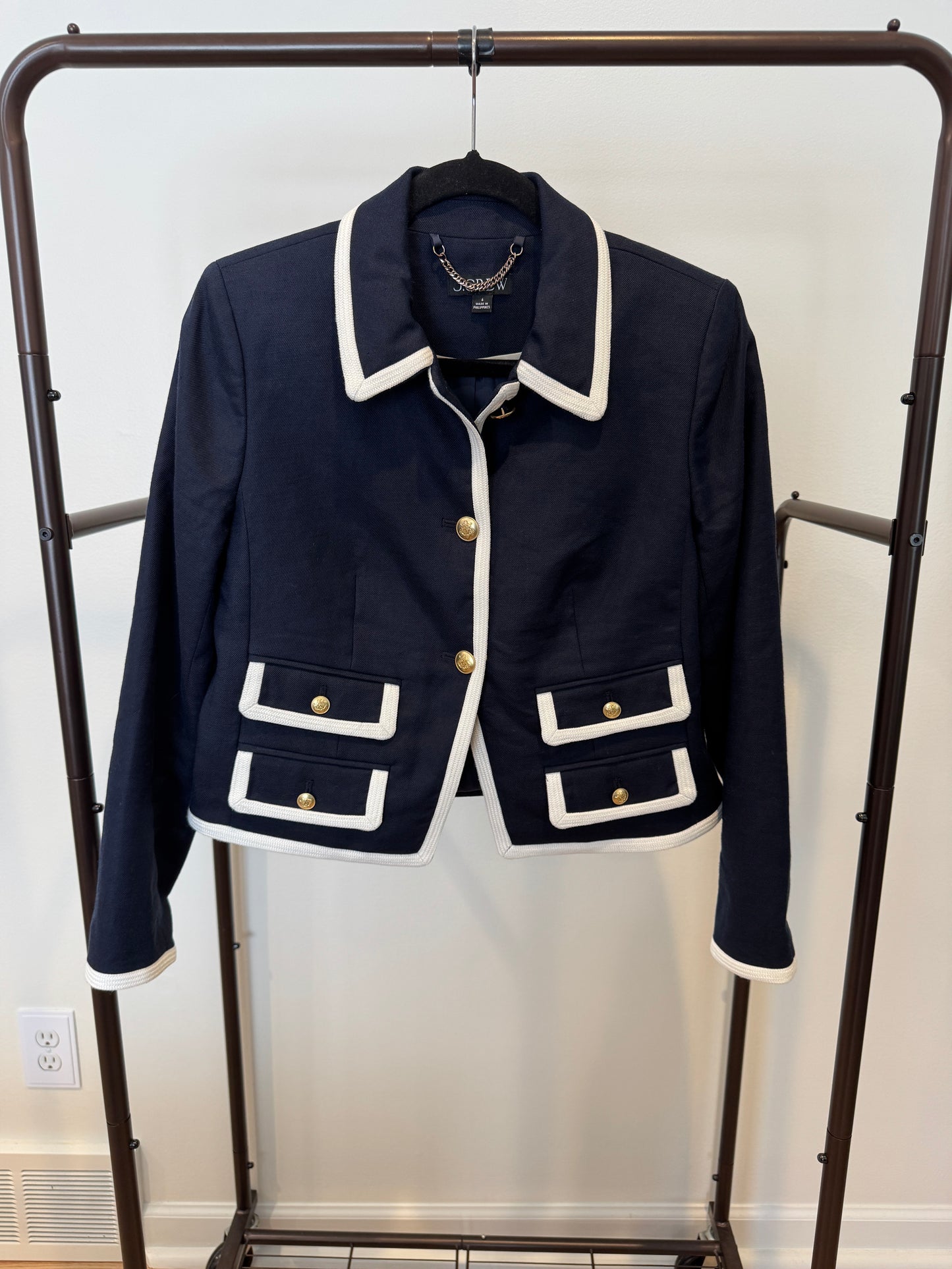 J. Crew Lucie Lady Jacket in Stretch Linen Blend size 6