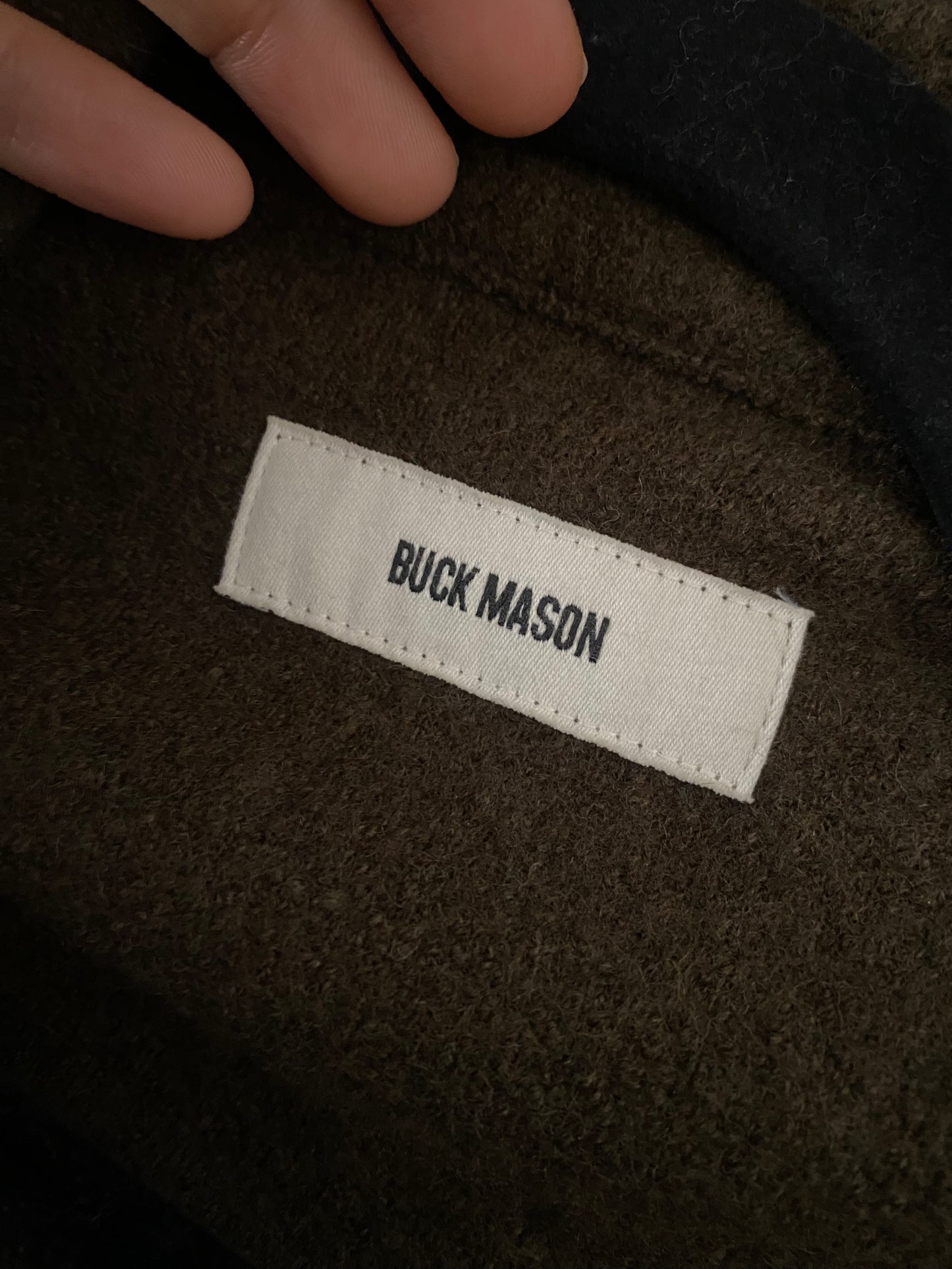 Buck Mason Felted Wool Field Shirt MEN'S size L