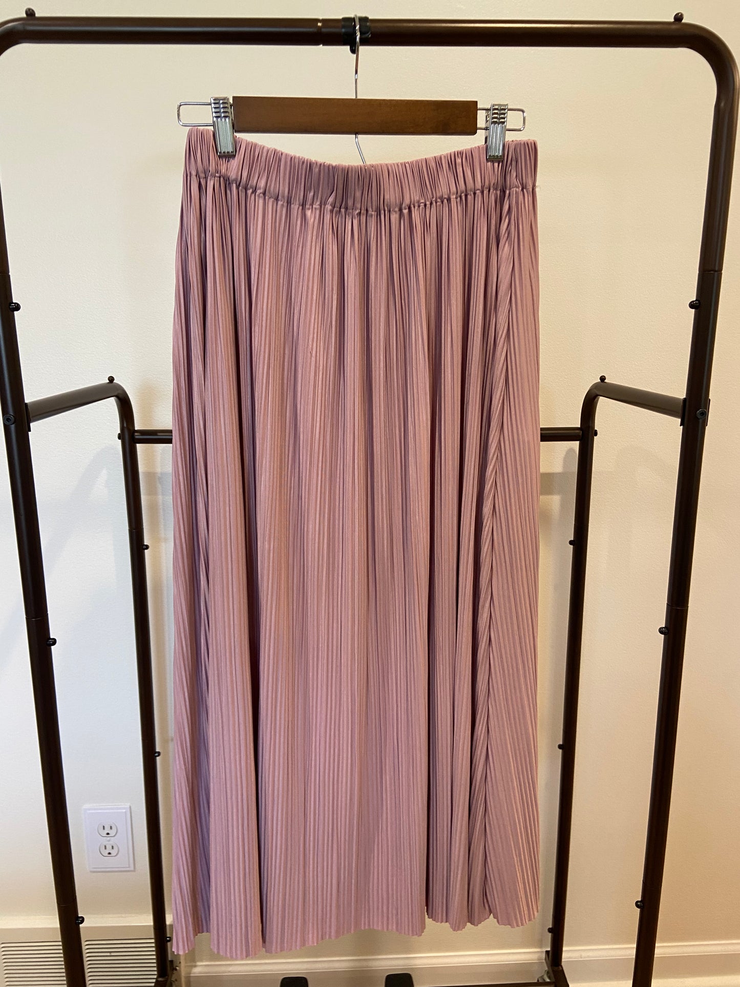 Samsoe Pleated Uma midi skirt Mauve Shadow size L
