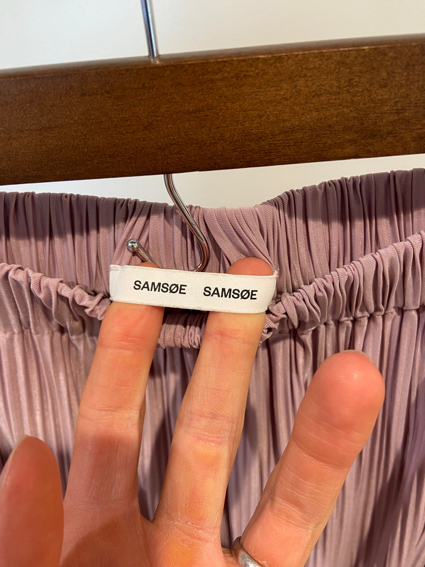 Samsoe Pleated Uma midi skirt Mauve Shadow size L