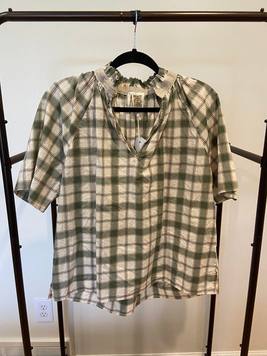 A Shirt Thing Margot Short Sleeve Blouse size L