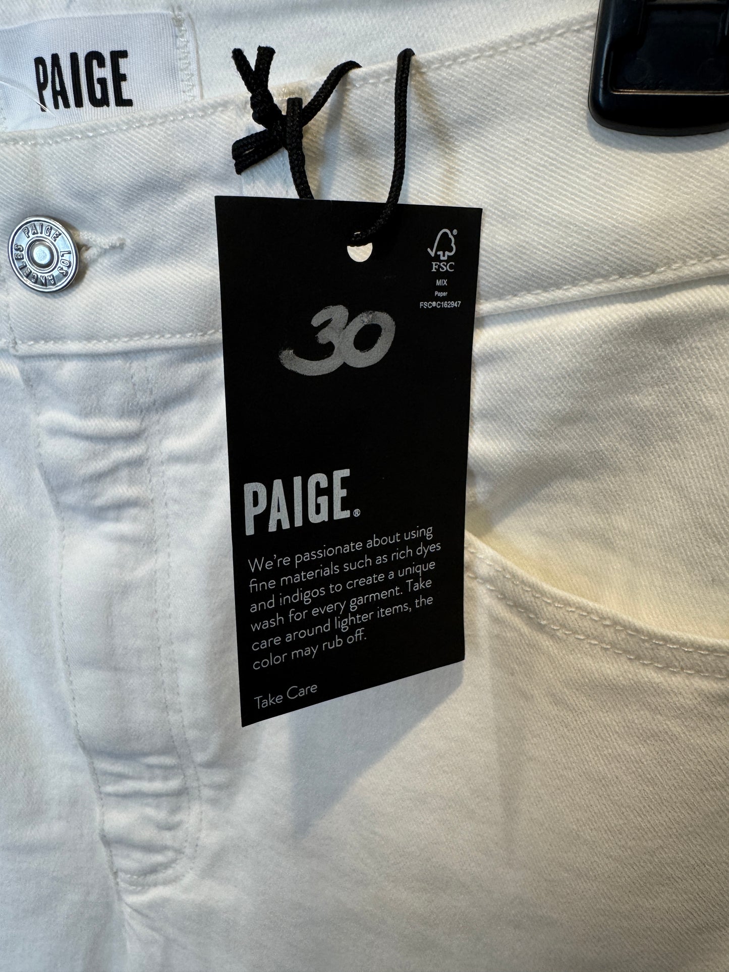 Paige Sasha Ankle With Wide Cuff Jeans size 30