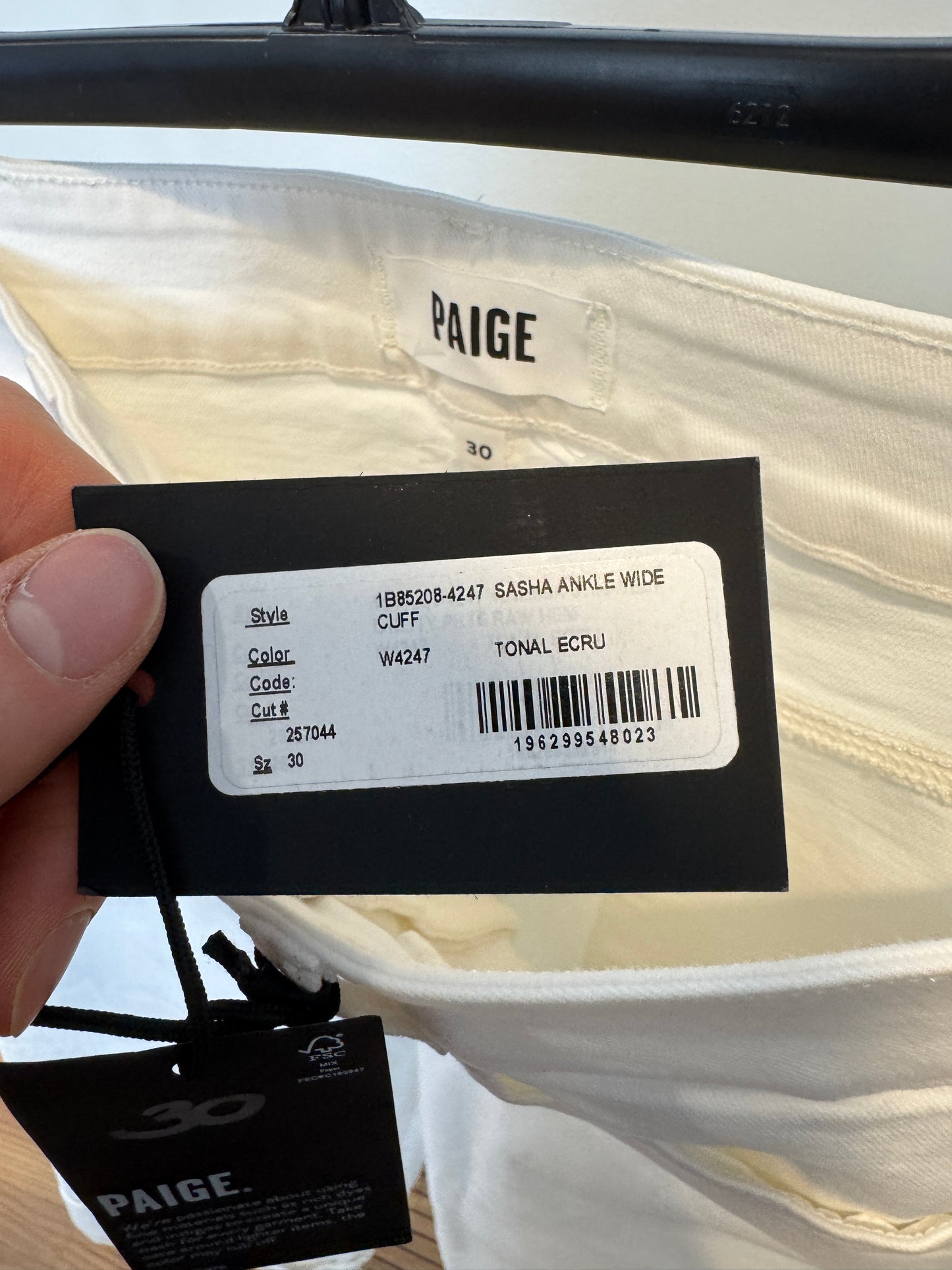 Paige Sasha Ankle With Wide Cuff Jeans size 30