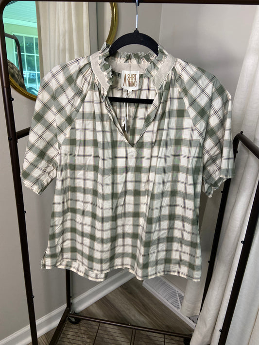 A Shirt Thing Margo Plaid Blouse size L