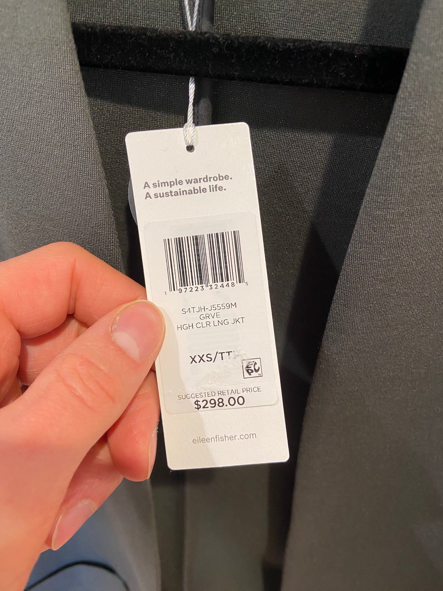 Eileen Fisher Flex Ponte High Collar Jacket size XXS