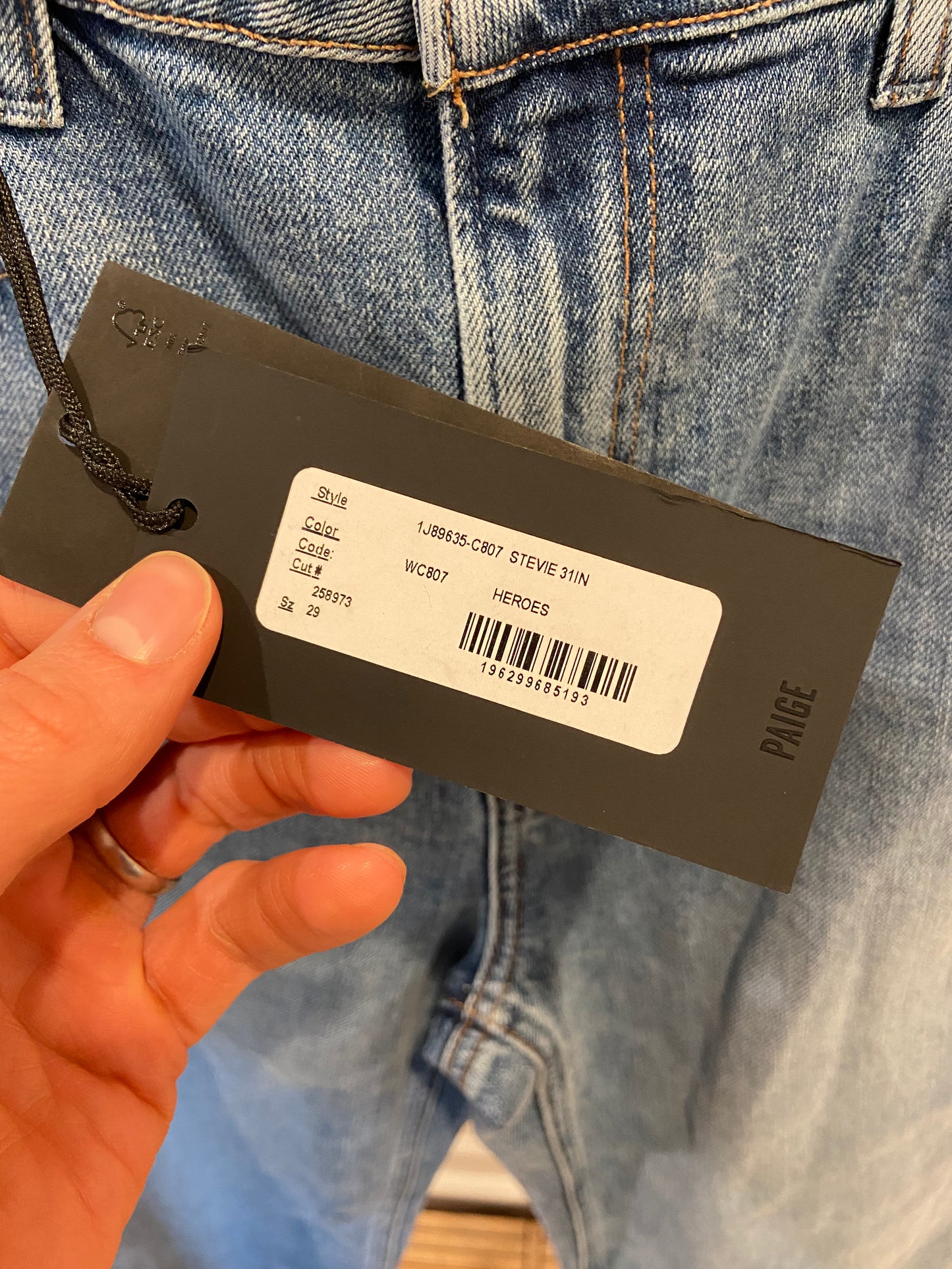 Paige Stevie Straight Jeans size 29