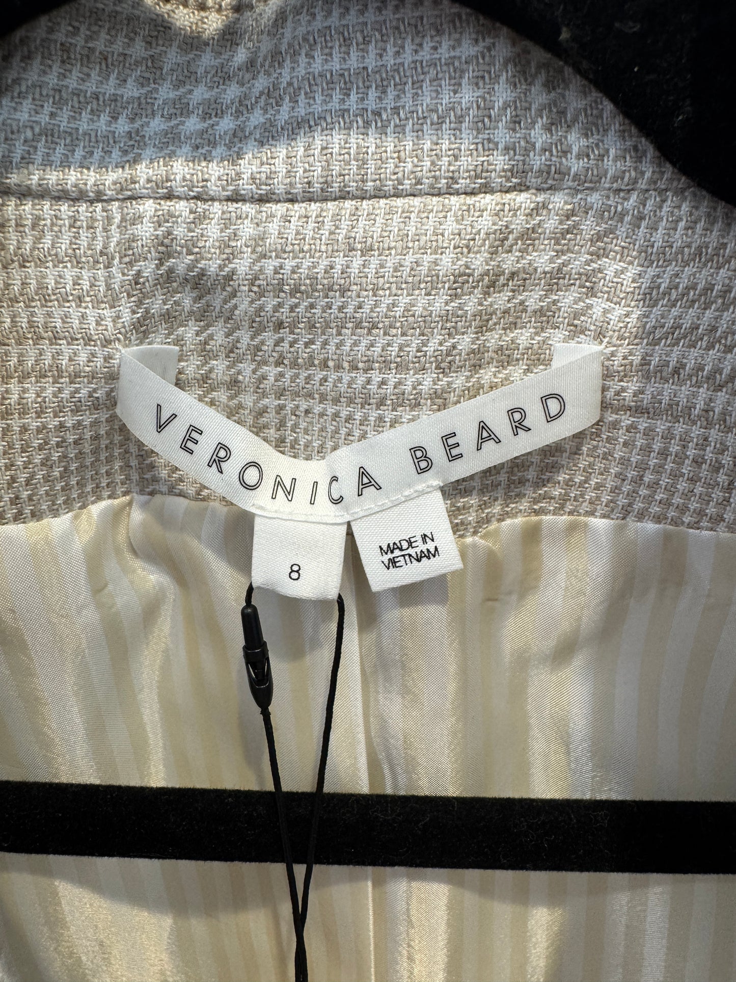 Veronica Beard Nevis Check Jacket in Oatmeal size 8