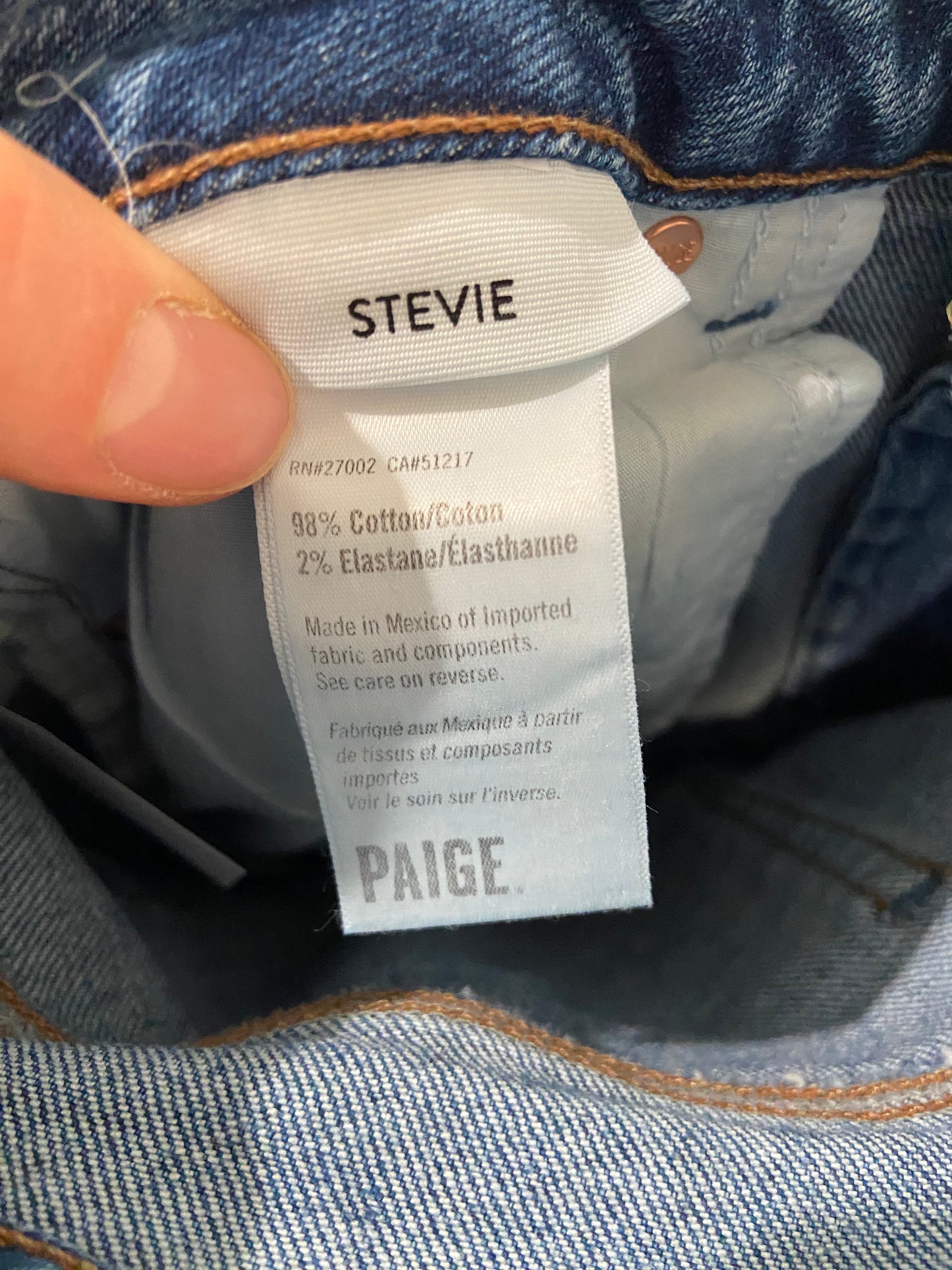Paige Stevie Straight Jeans size 29