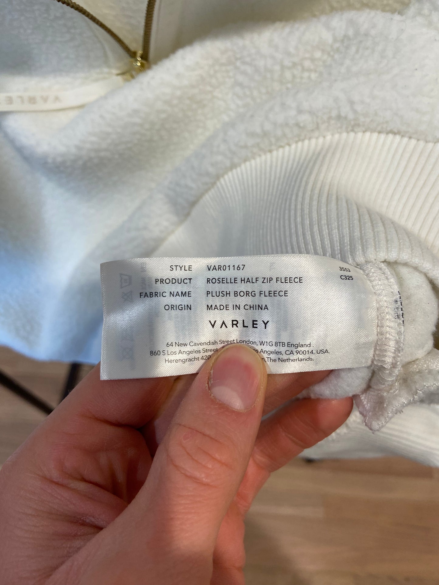 Varley Roselle Half Zip Fleece size S