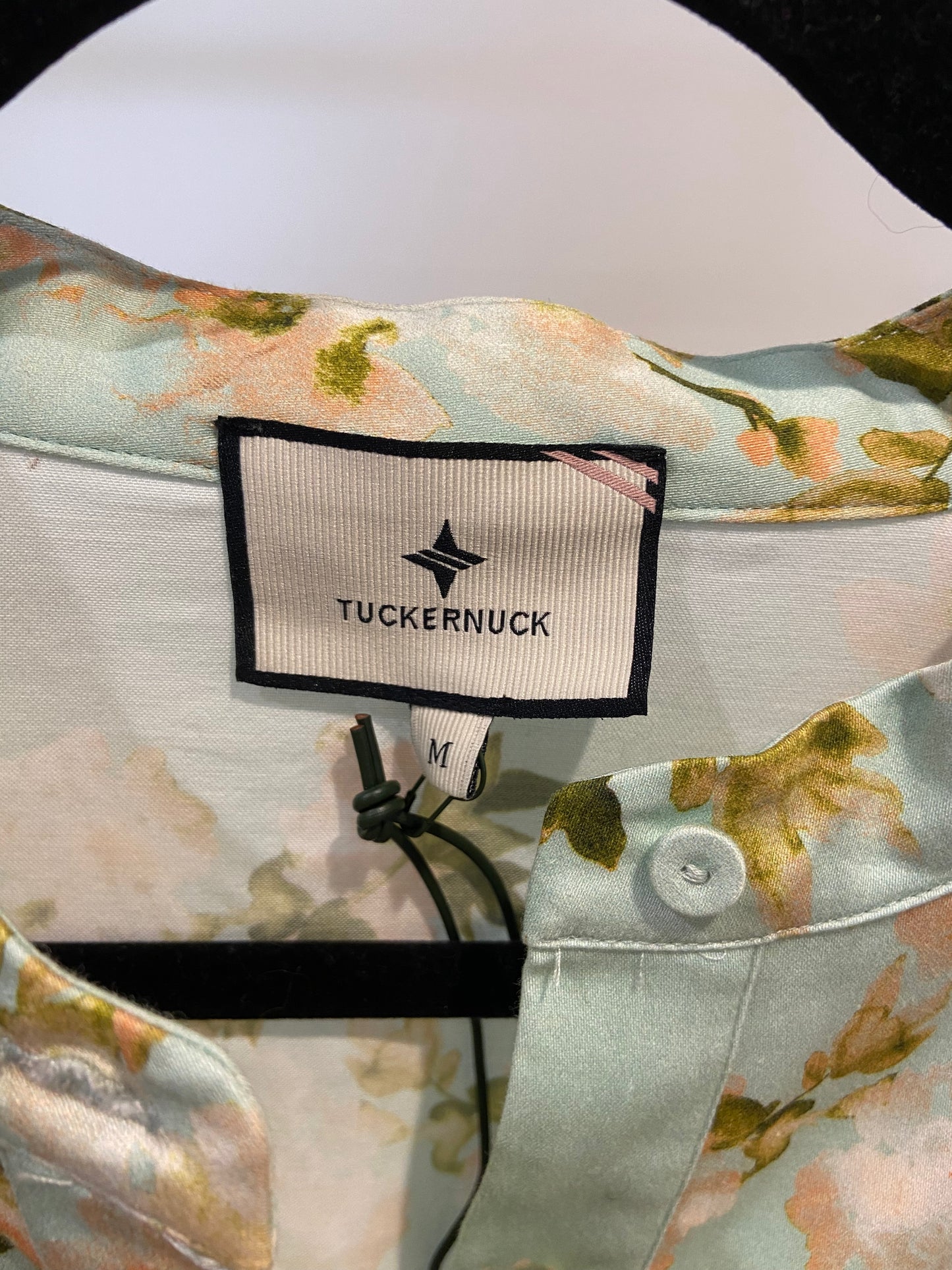 Tuckernuck Aqua Watercolor Royal Shirt Dress size M