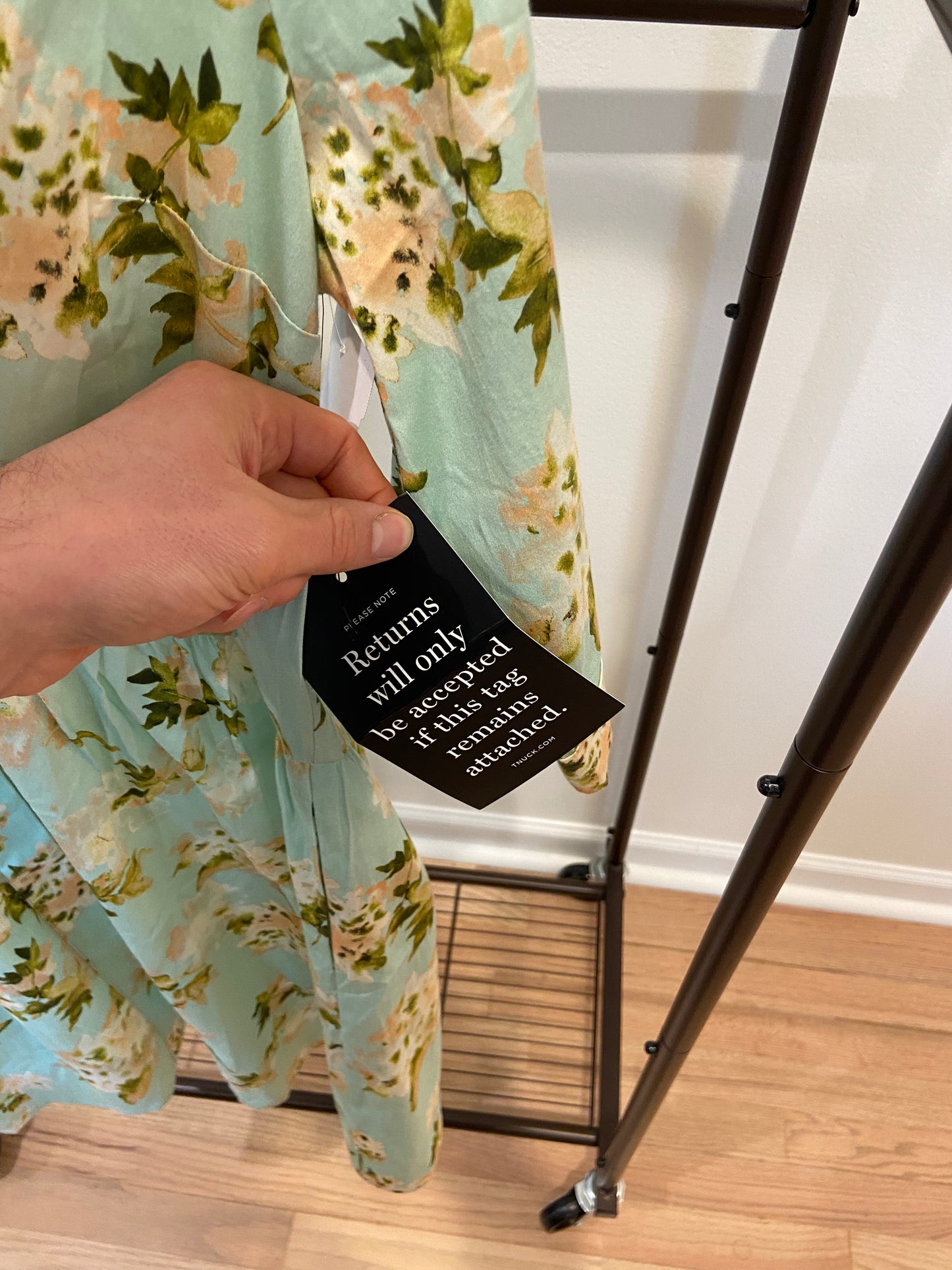 Tuckernuck Aqua Watercolor Royal Shirt Dress size M