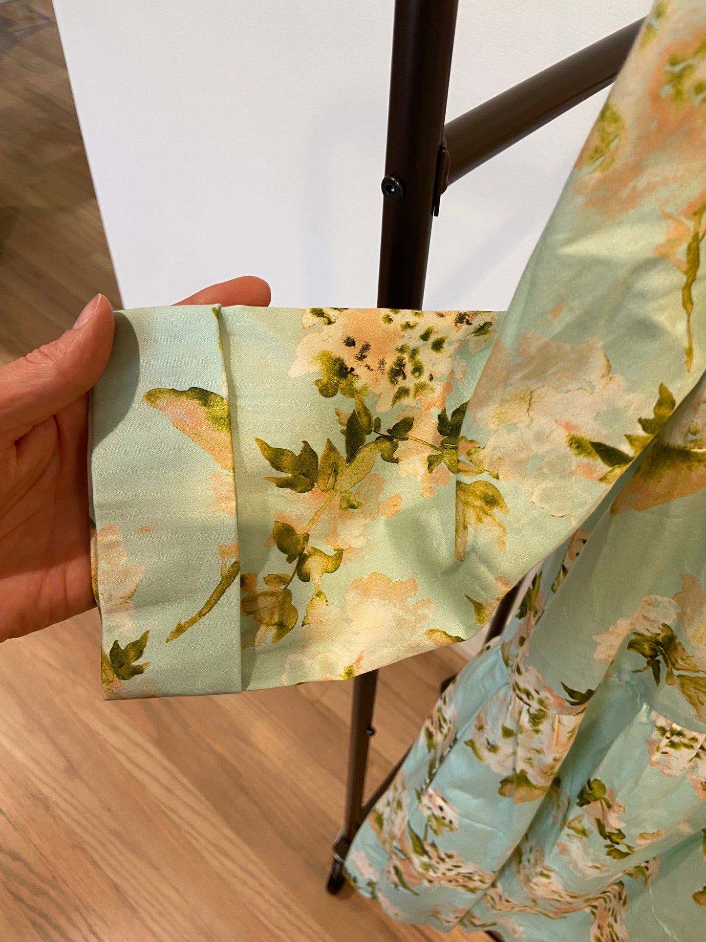 Tuckernuck Aqua Watercolor Royal Shirt Dress size M