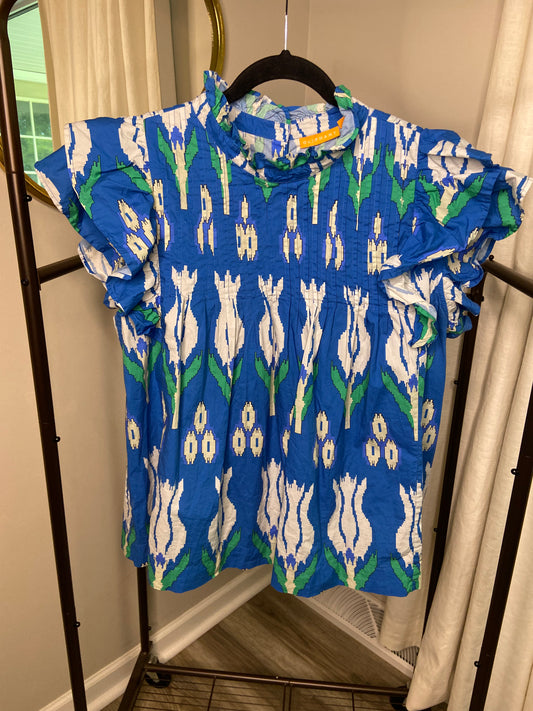 Oliphant Pintuck Ruffle Shirt size XL