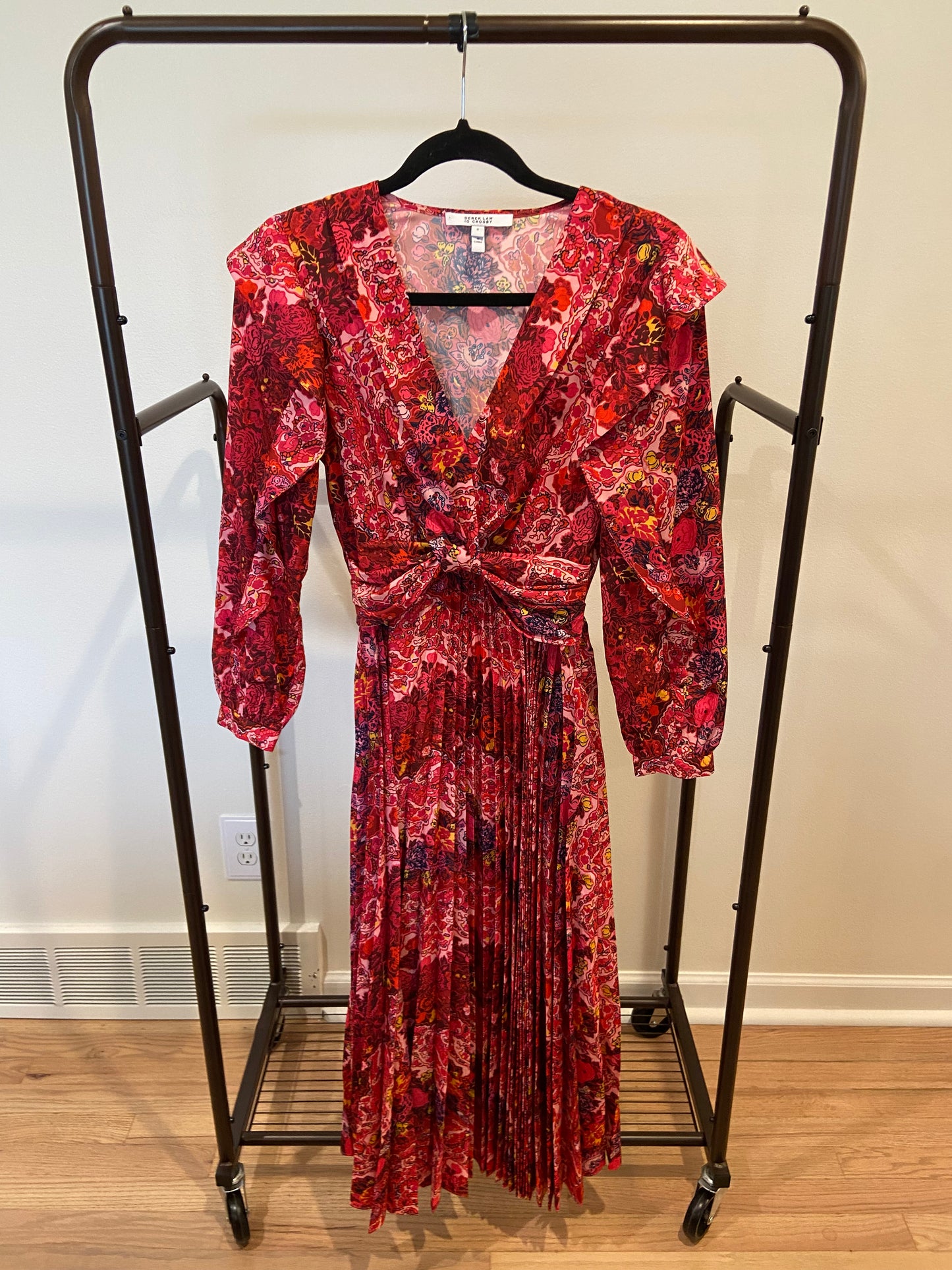 Derek Lam 10 Crosby Chrishelle Pleated Midi Dress size 0