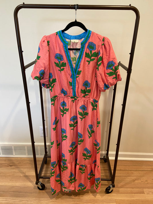 Umgee Floral Print Midi Dress size L