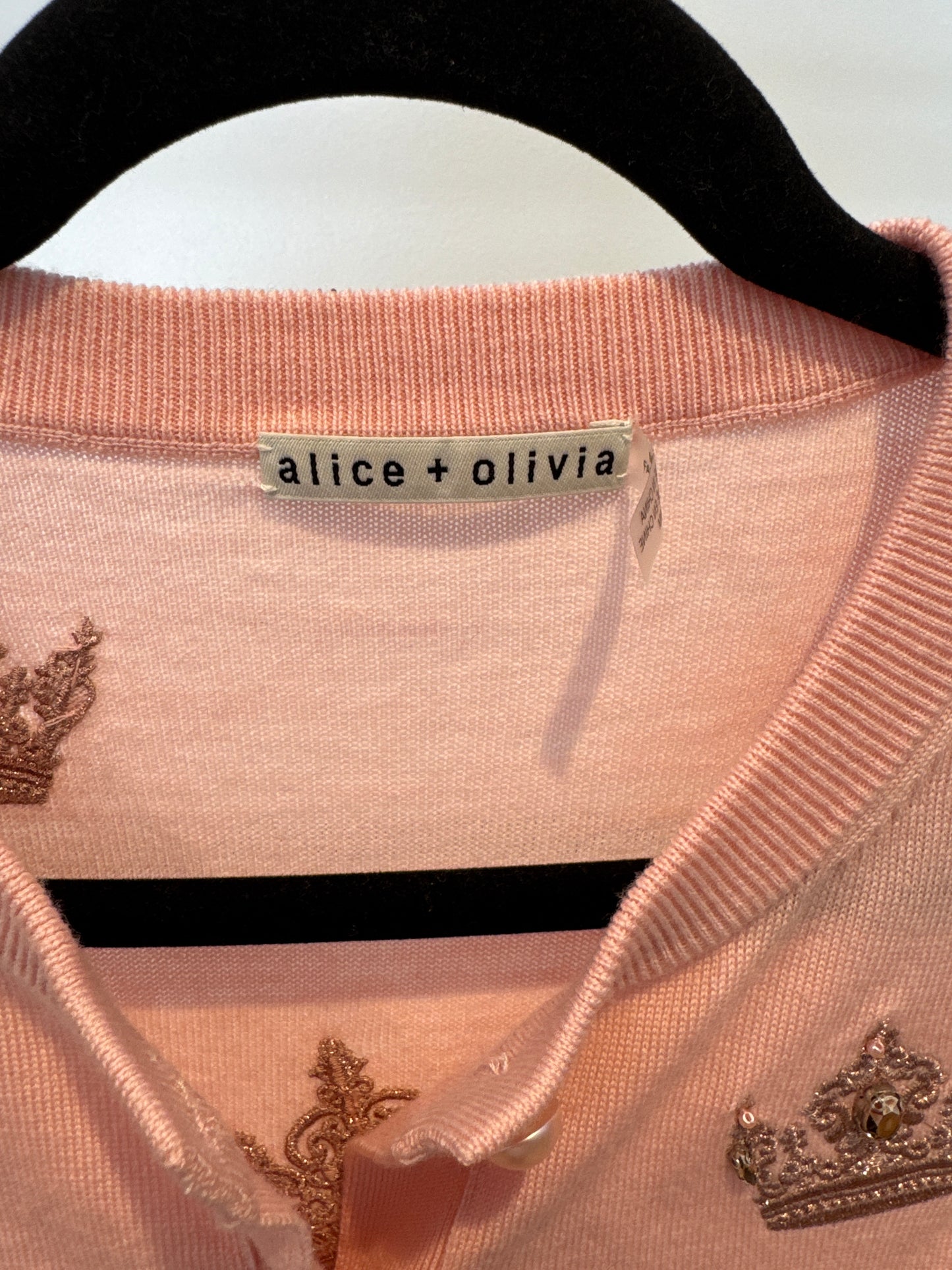 Alice and Olivia Ruthy Embroidered Cardigan size M