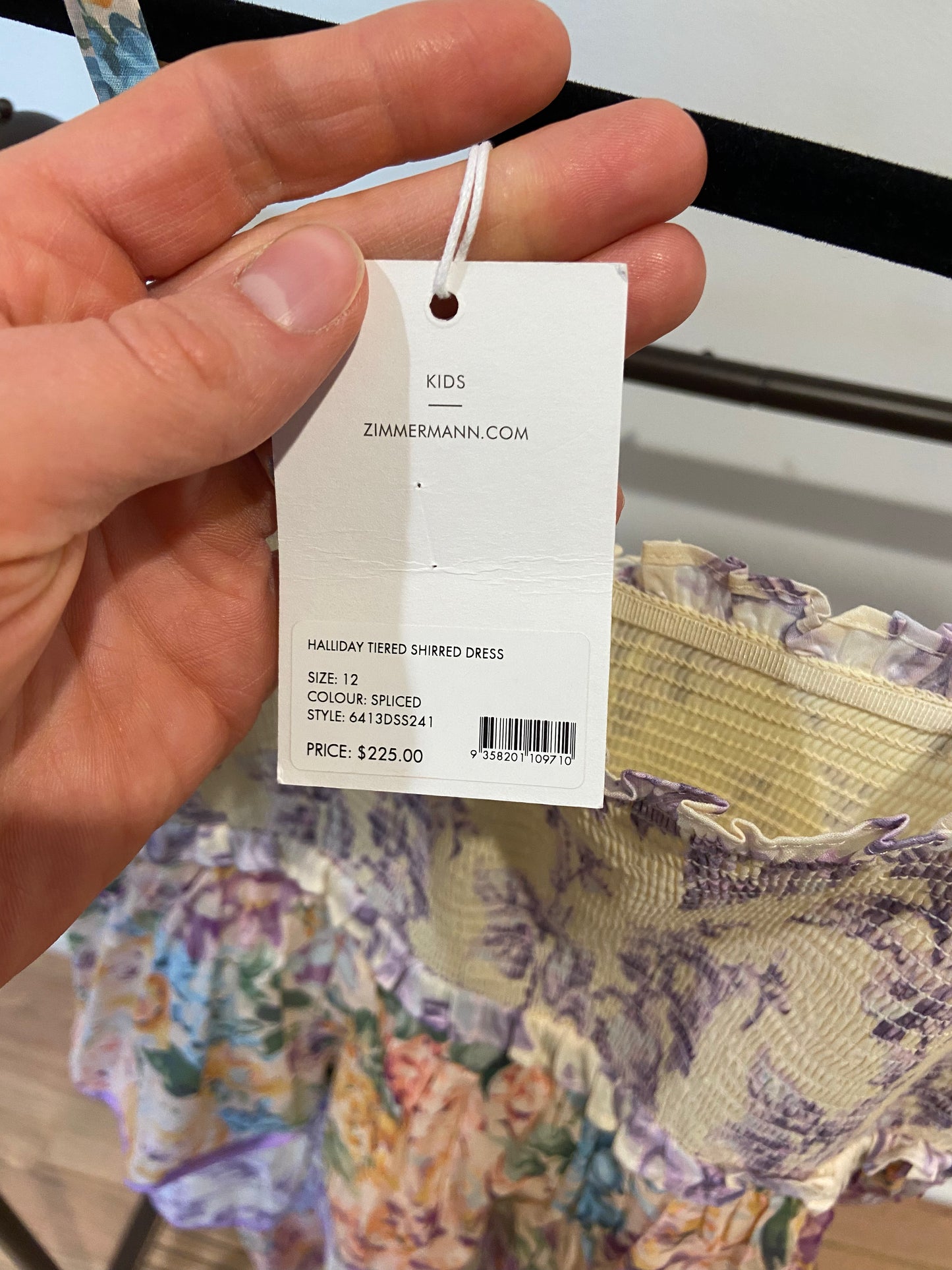 Zimmermann Girl's Halliday Tiered Floral Dress size 12