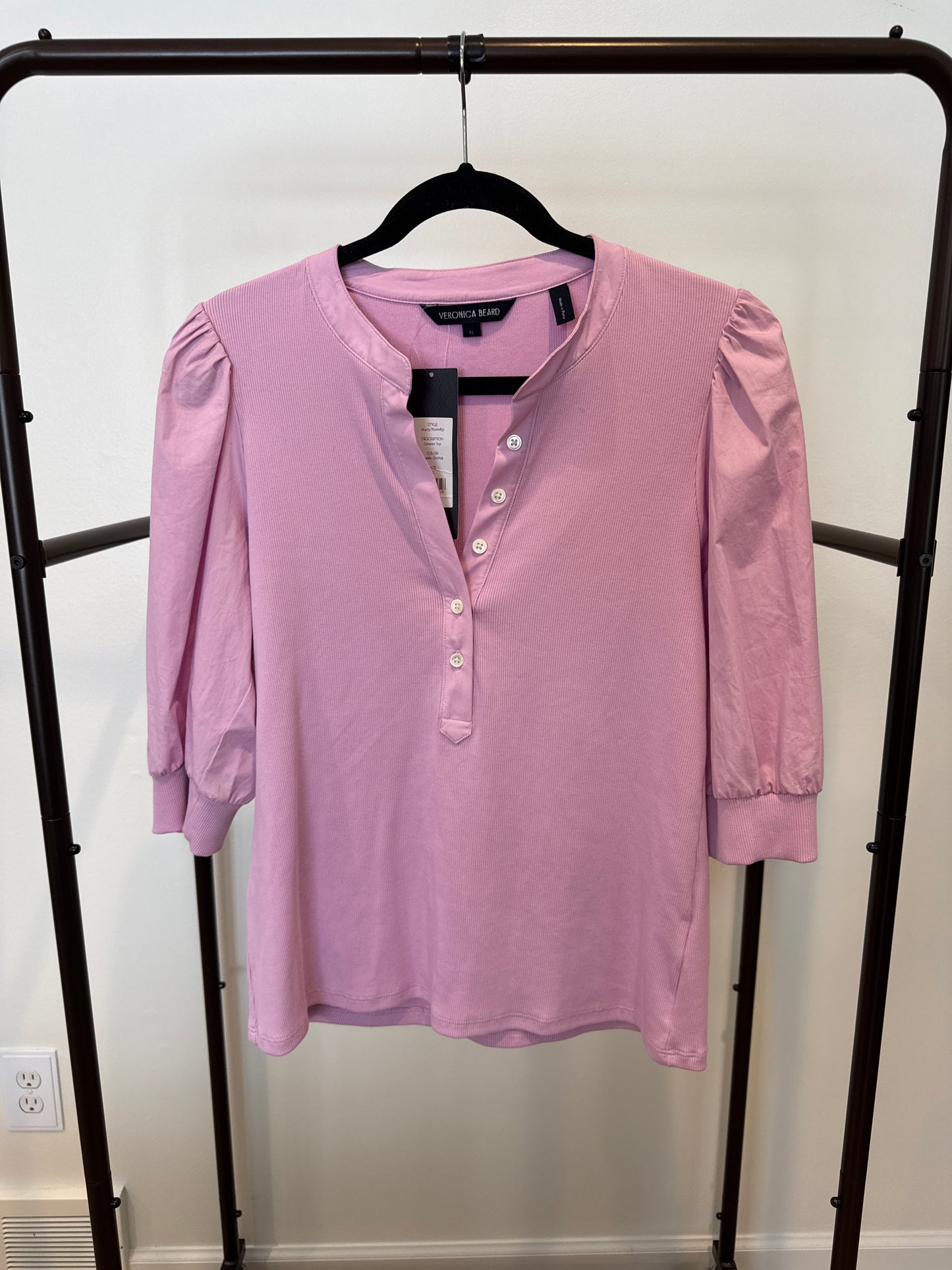 Veronica Beard Coralee Top Orchid Pink size XL