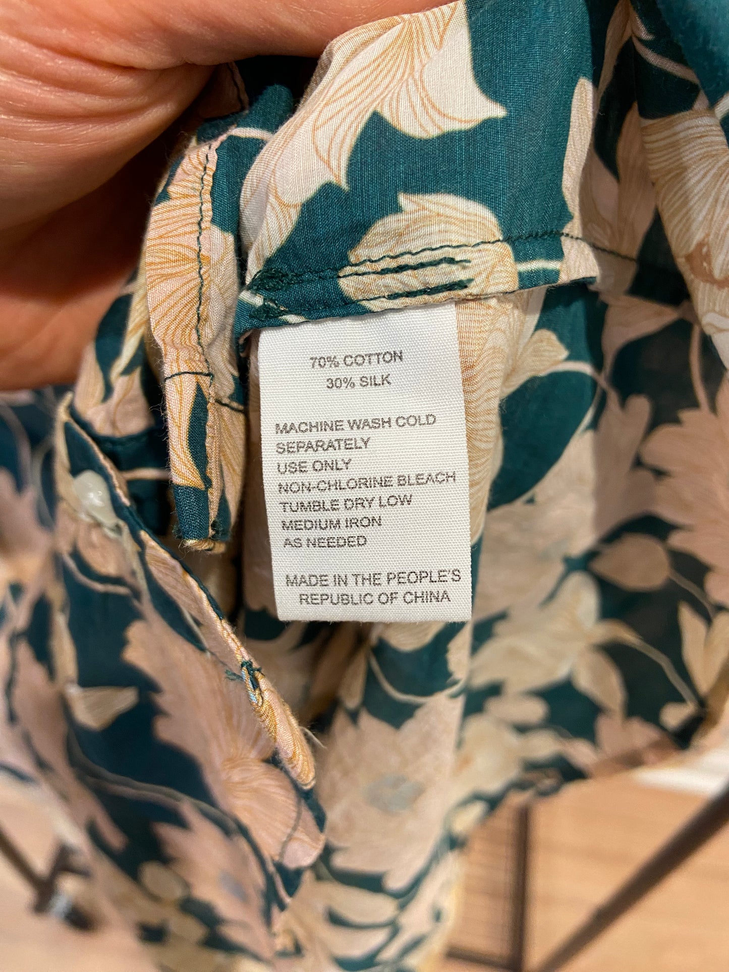 Trovata Birds of Paradis Dakota Blouse Jasper Twilight size M