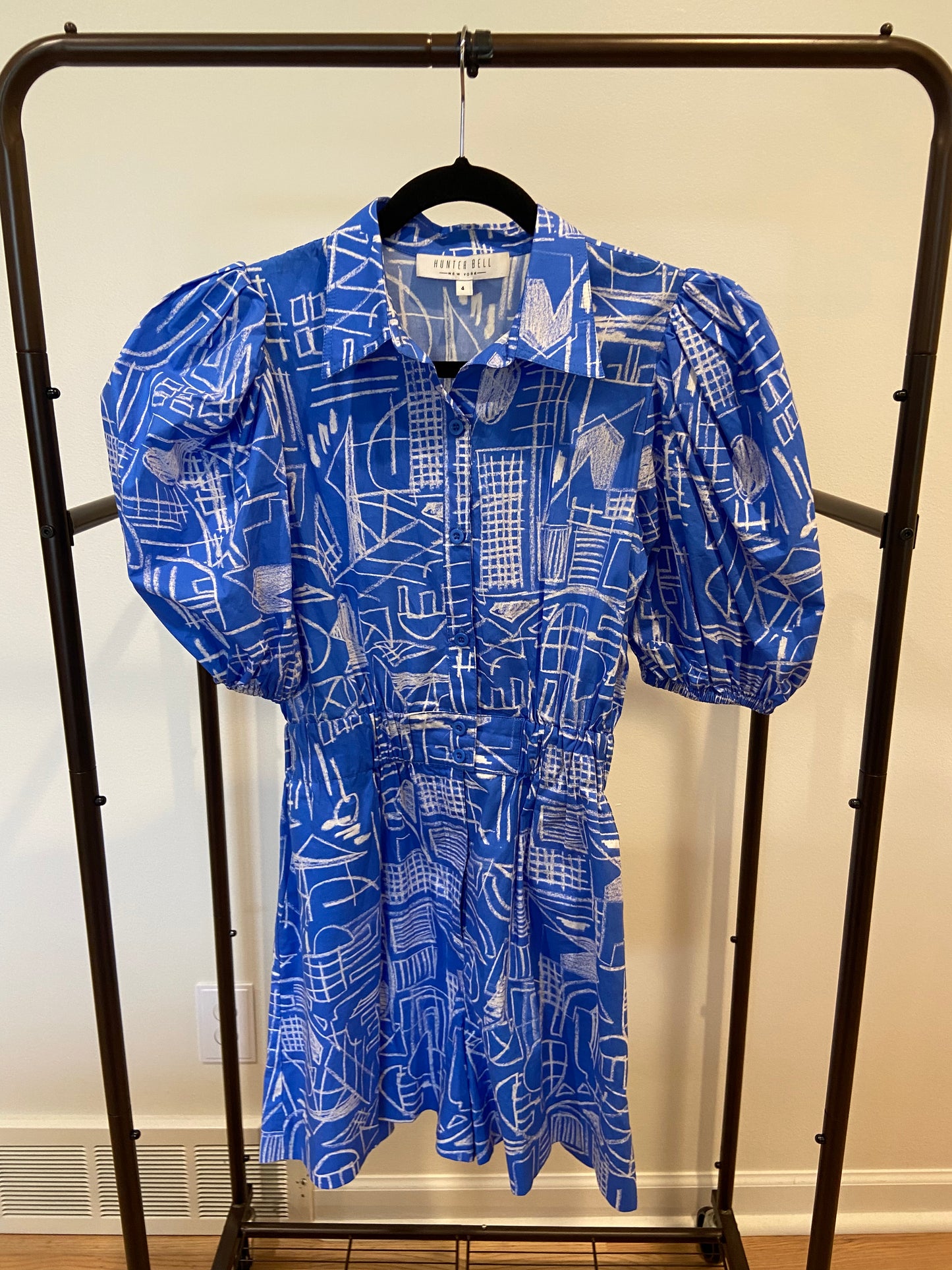 Hunter Bell Pia Jumpsuit in Blue Chalk Lane size 4